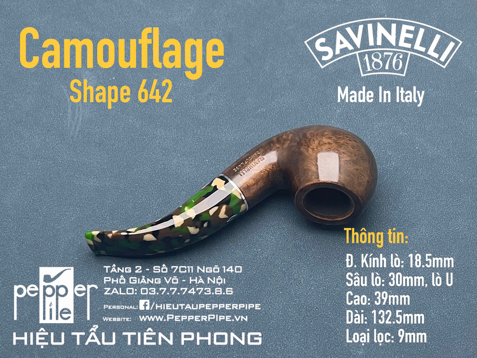 Savinelli Camouflage Smooth Shape 642