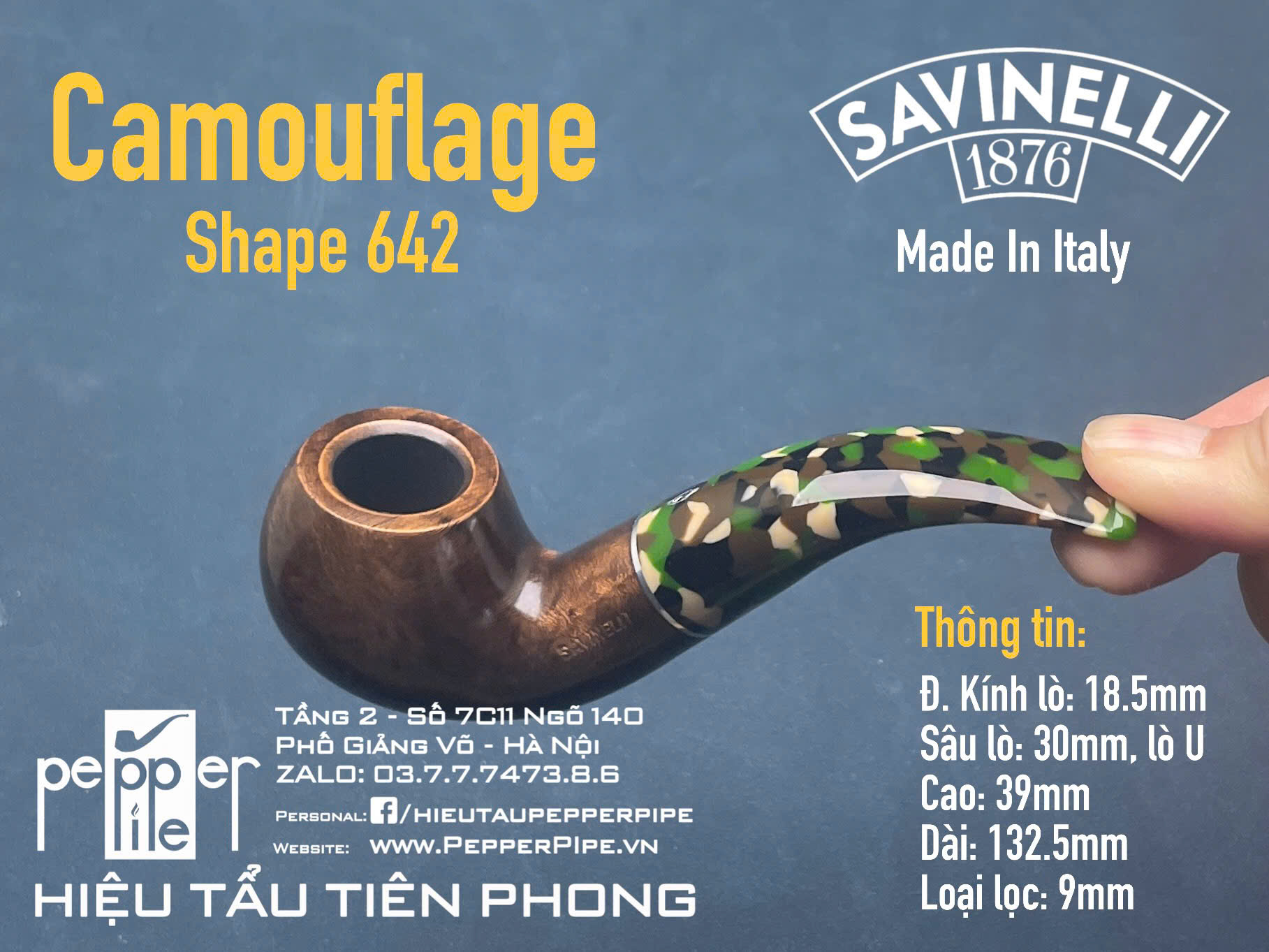 Savinelli Camouflage Smooth Shape 642
