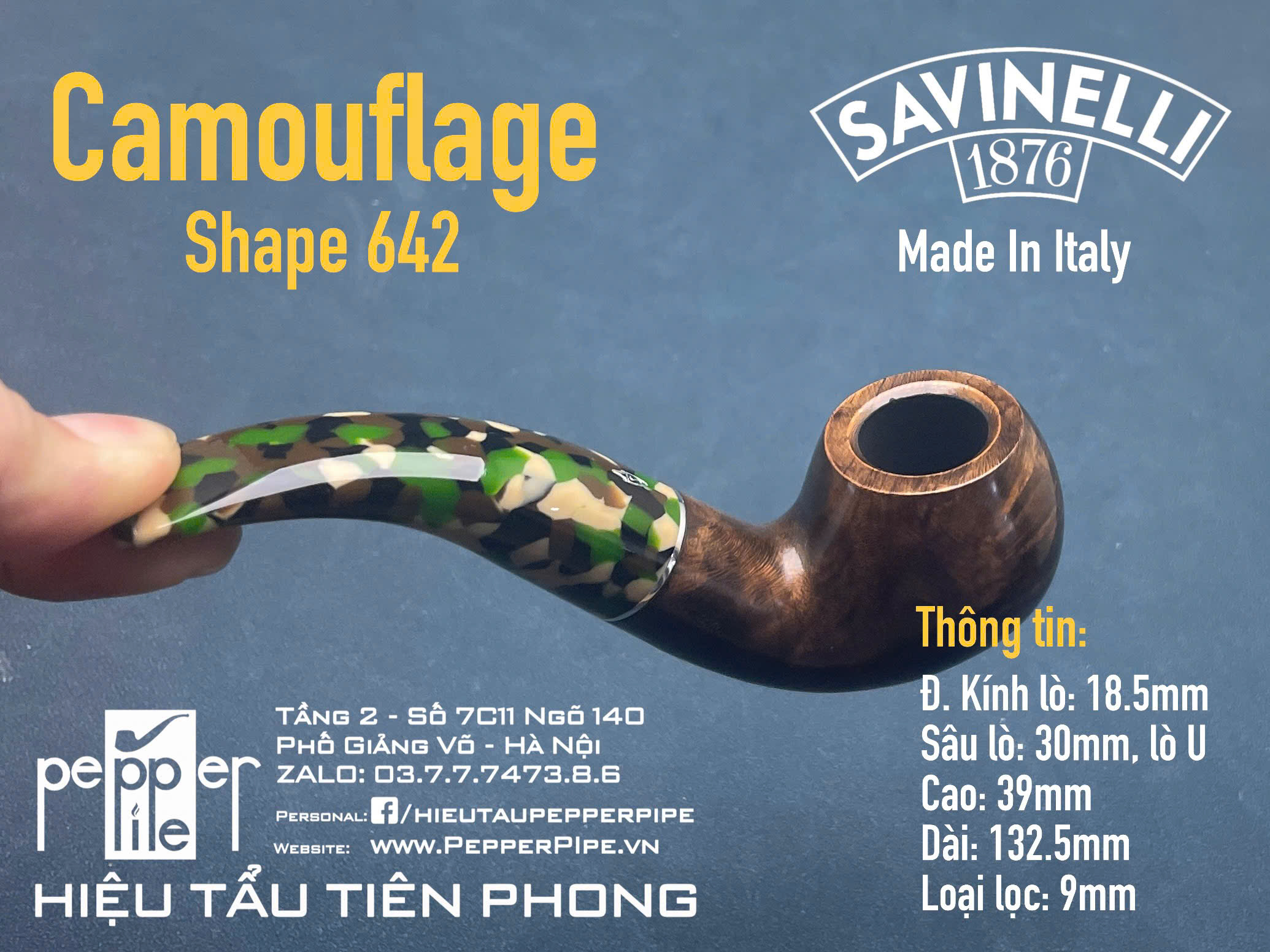 Savinelli Camouflage Smooth Shape 642