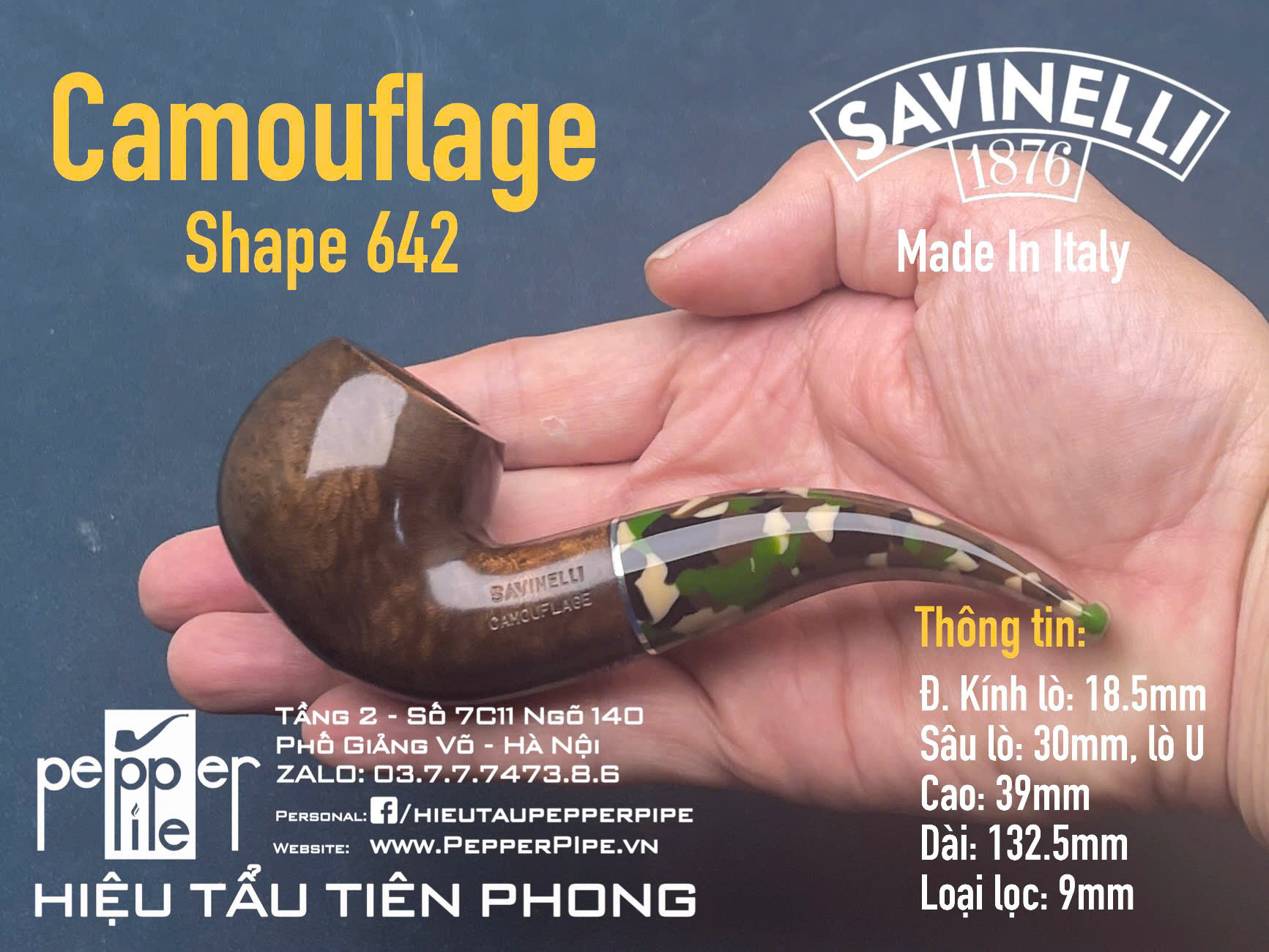 Savinelli Camouflage Smooth Shape 642