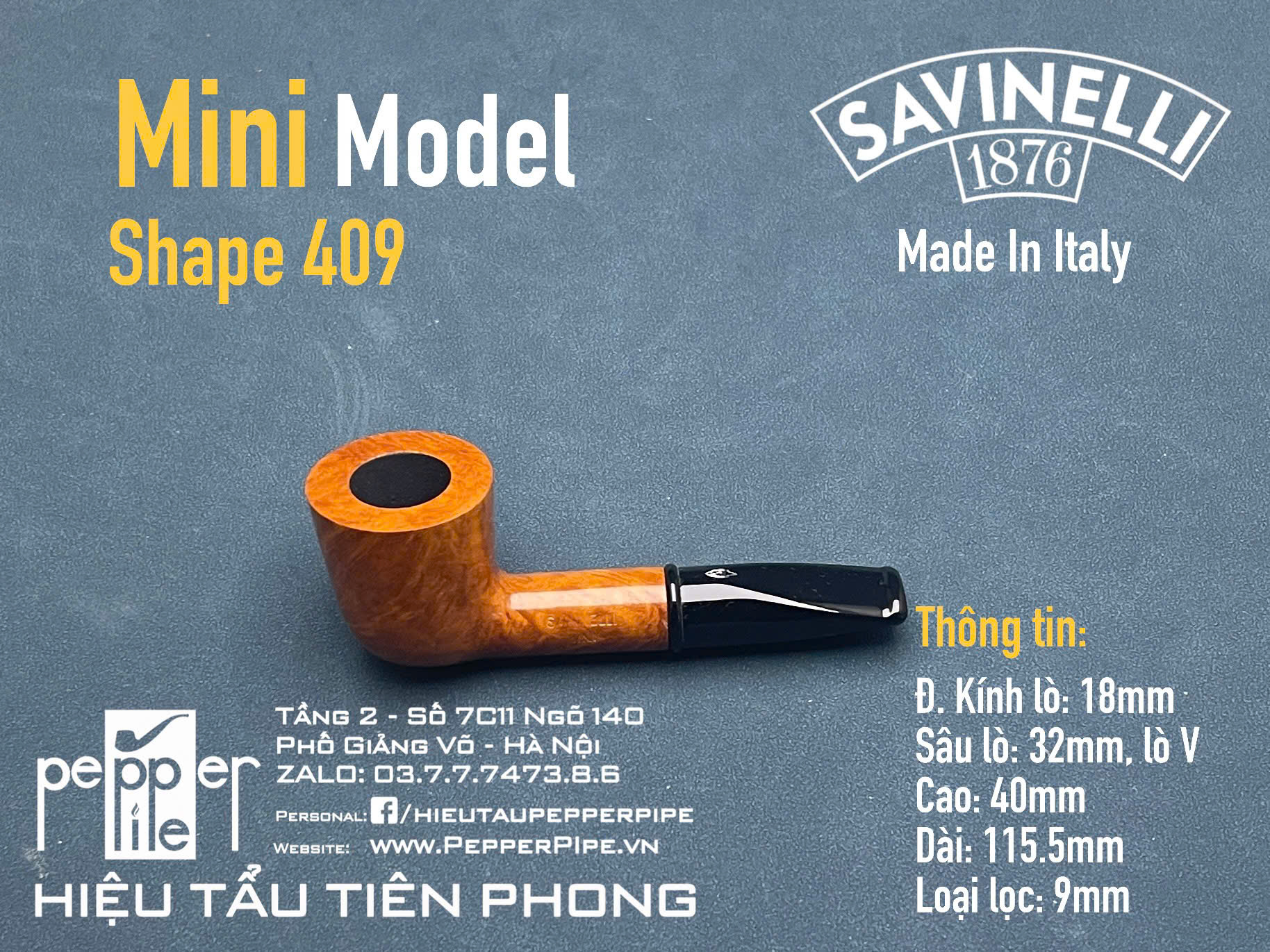 Savinelli Mini Smooth Shape 409