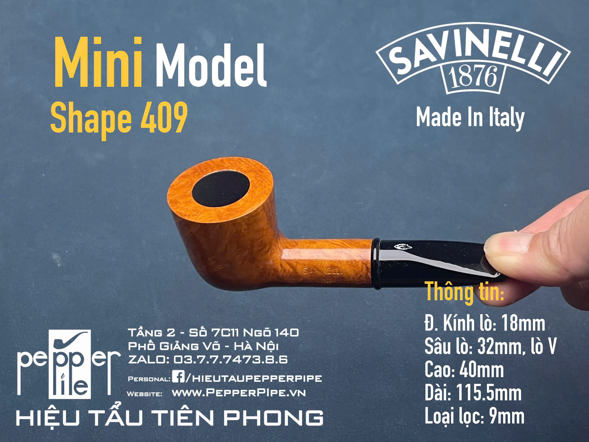 Savinelli Mini Smooth Shape 409