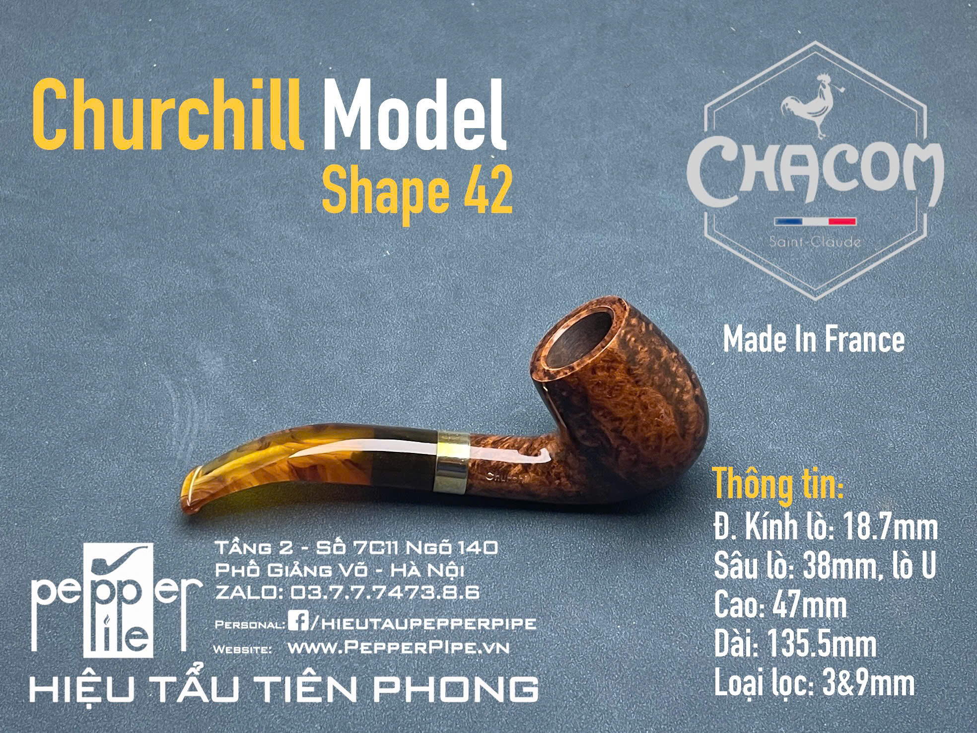 Chacom Churchill Smooth Shape 42