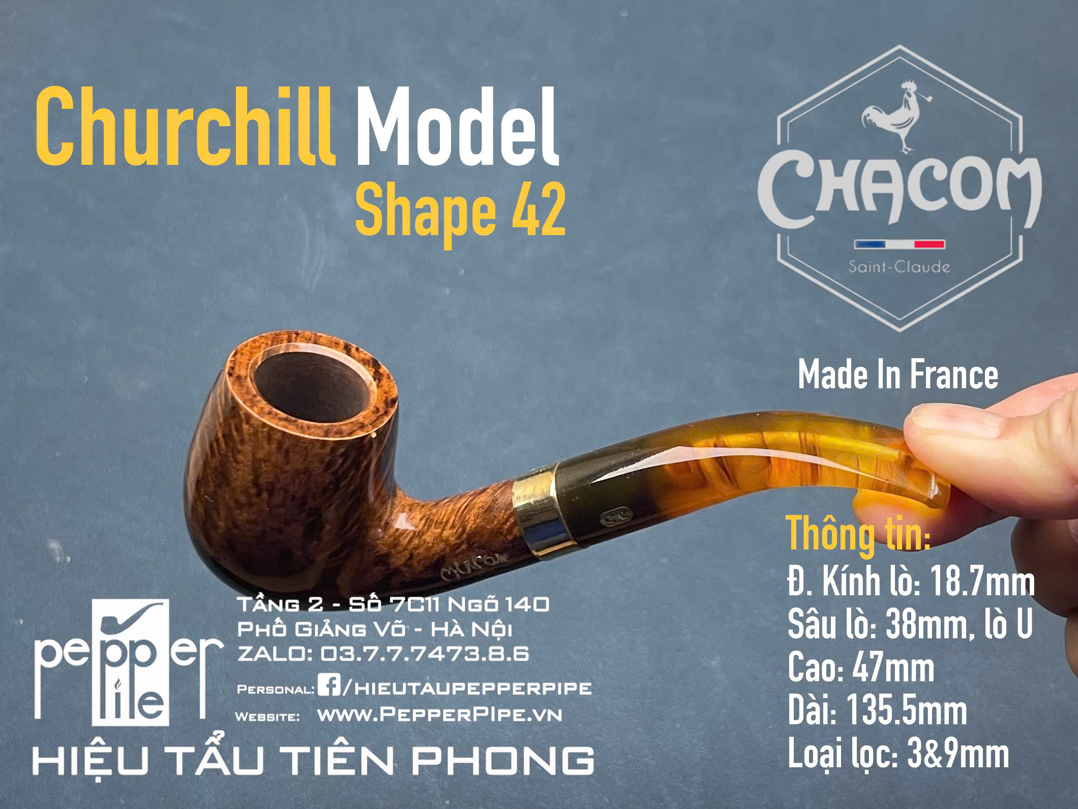 Chacom Churchill Smooth Shape 42