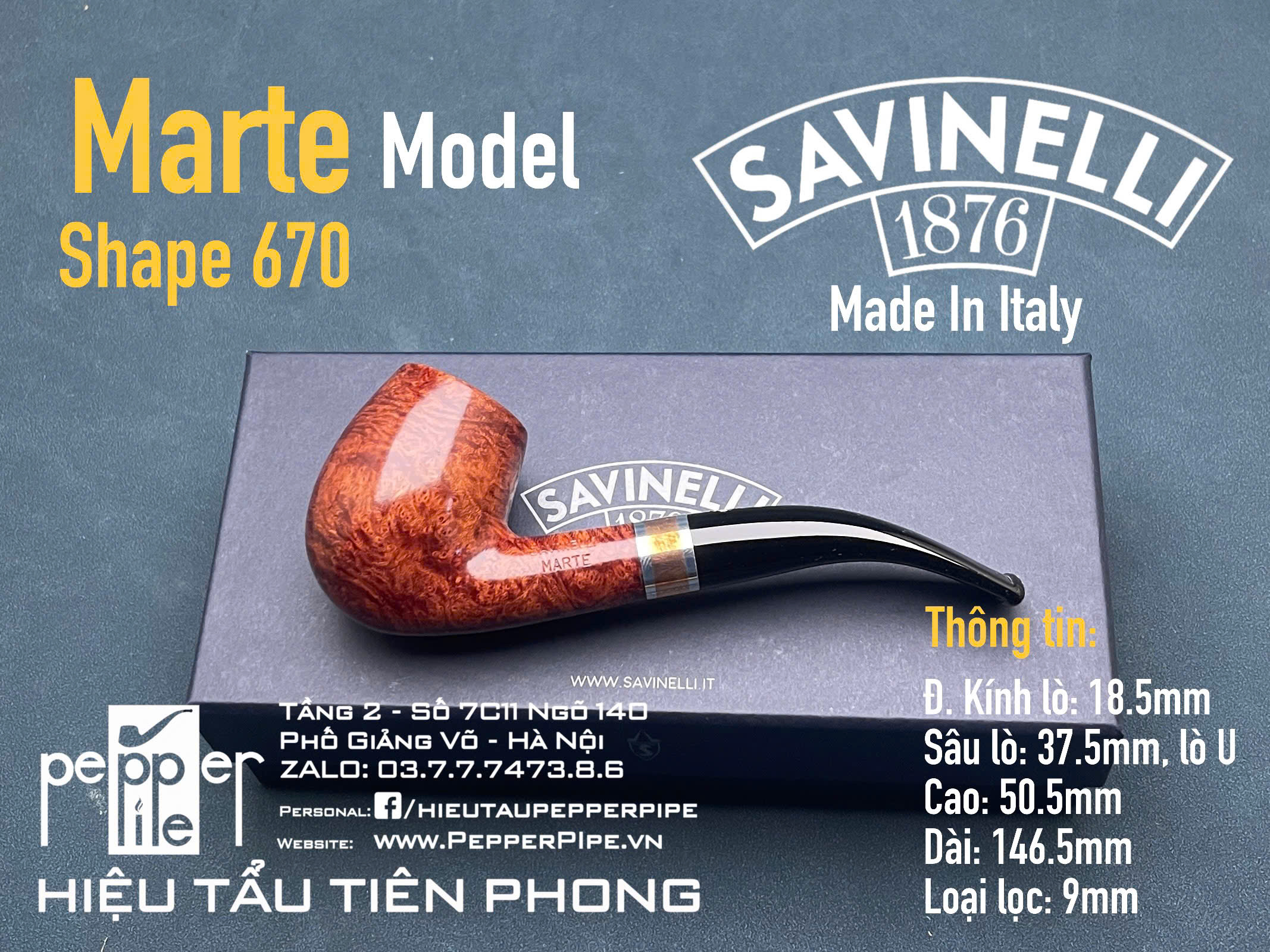 Savinelli Marte Smooth Shape 670