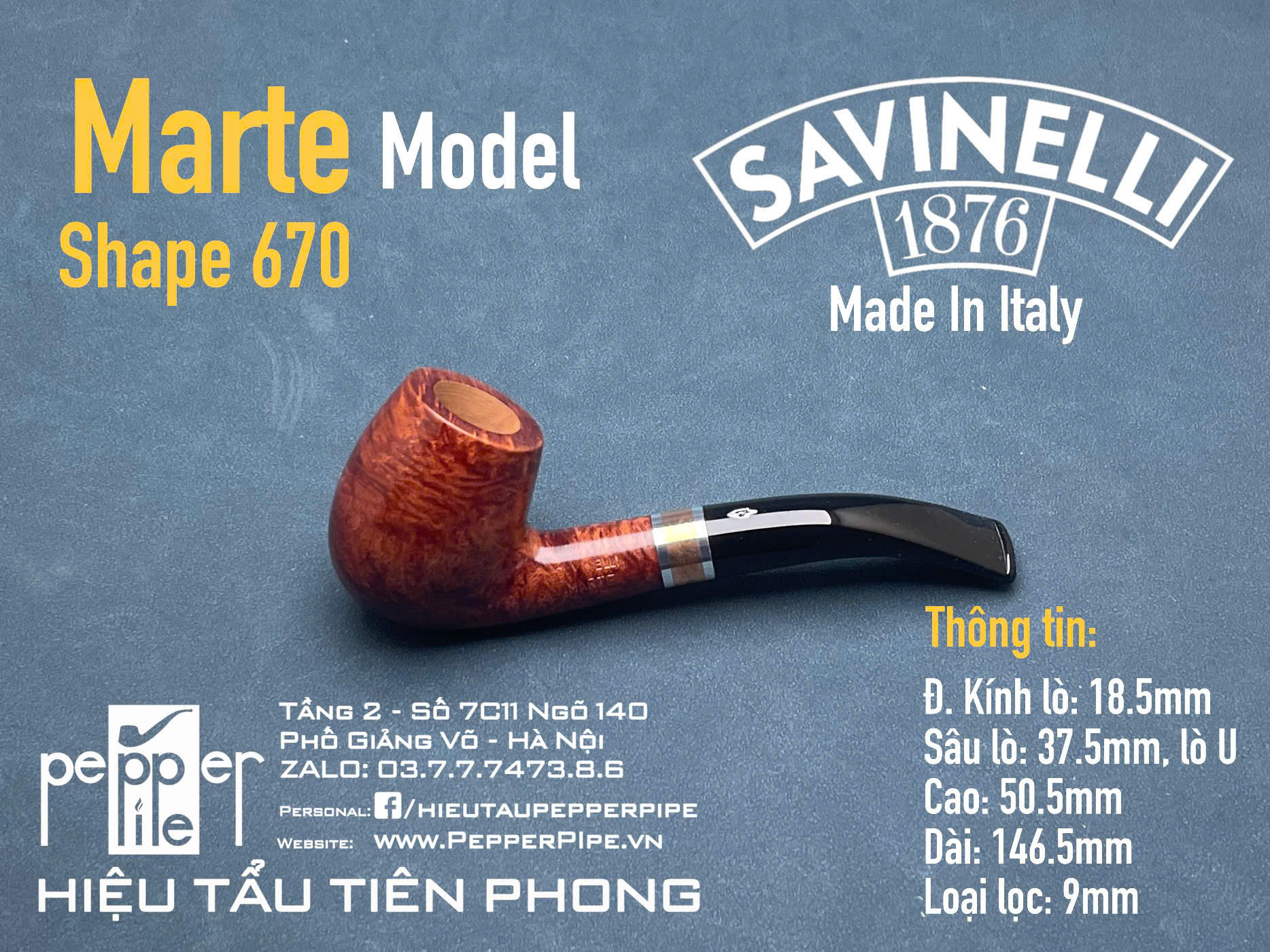 Savinelli Marte Smooth Shape 670