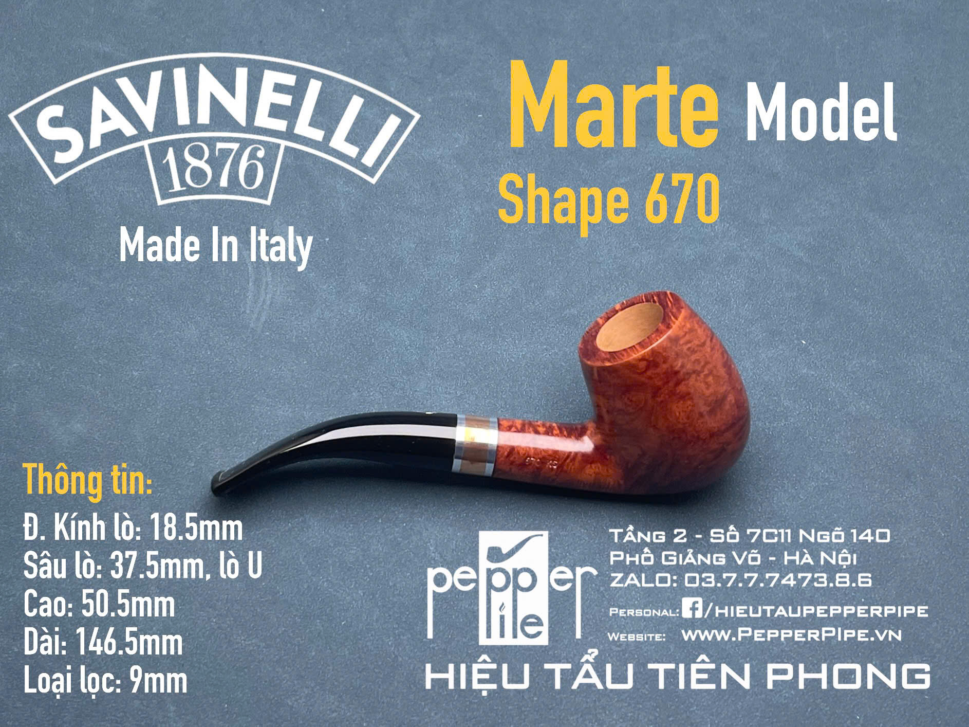 Savinelli Marte Smooth Shape 670