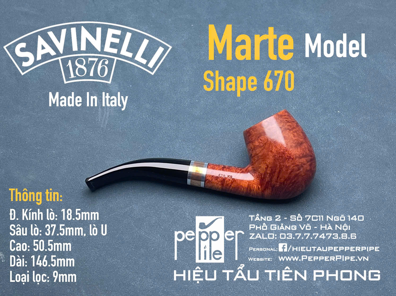 Savinelli Marte Smooth Shape 670