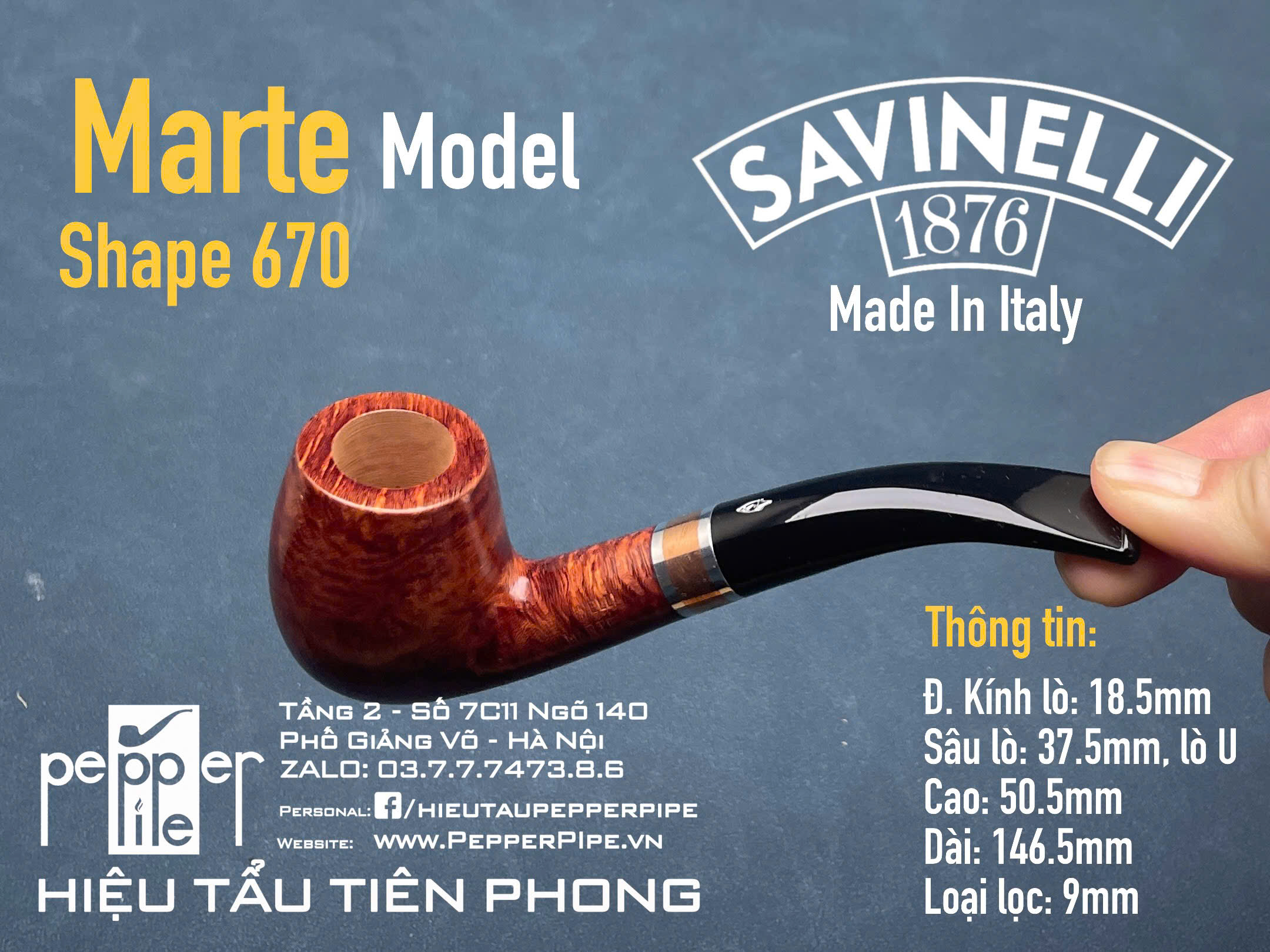 Savinelli Marte Smooth Shape 670