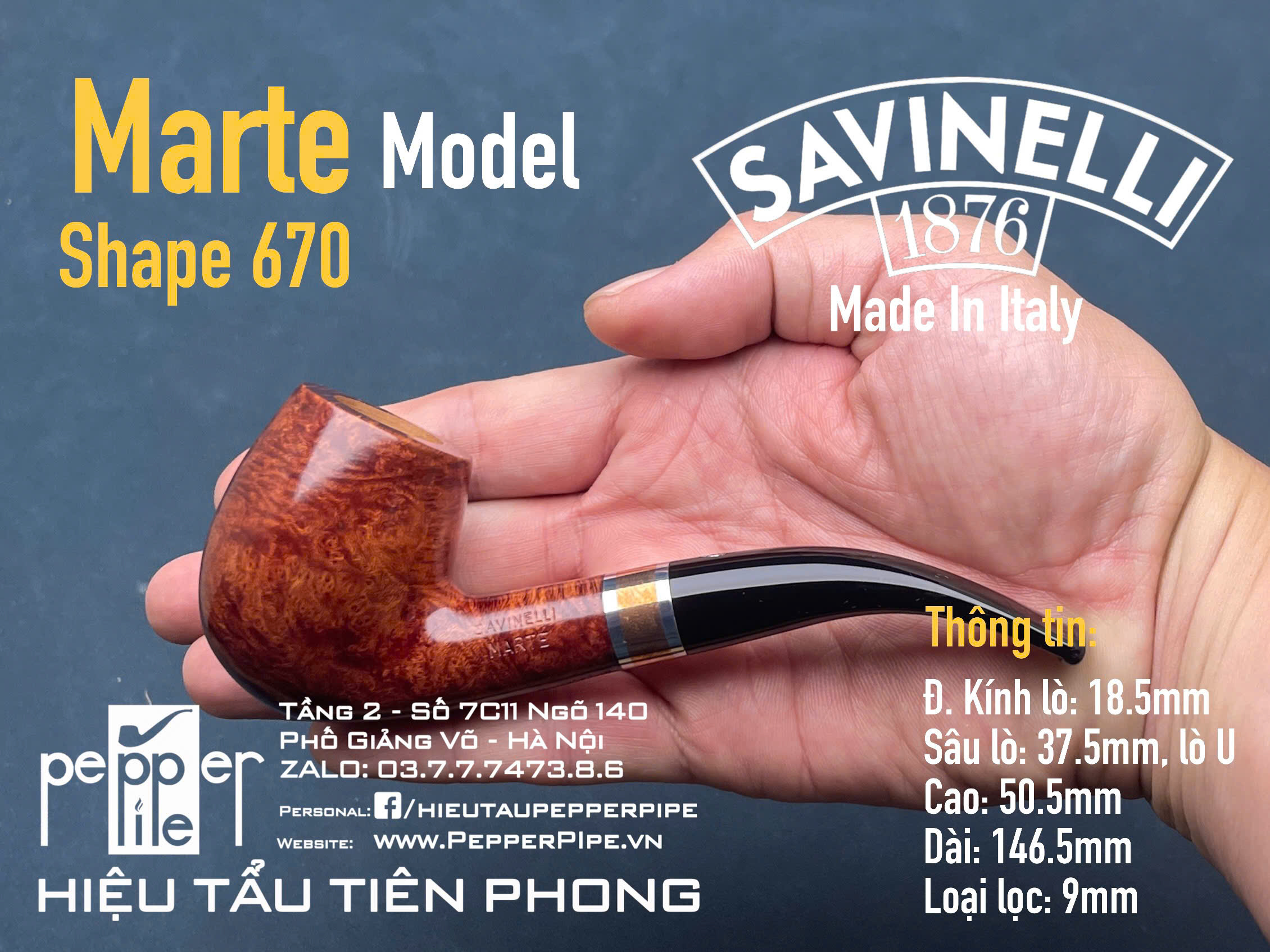 Savinelli Marte Smooth Shape 670