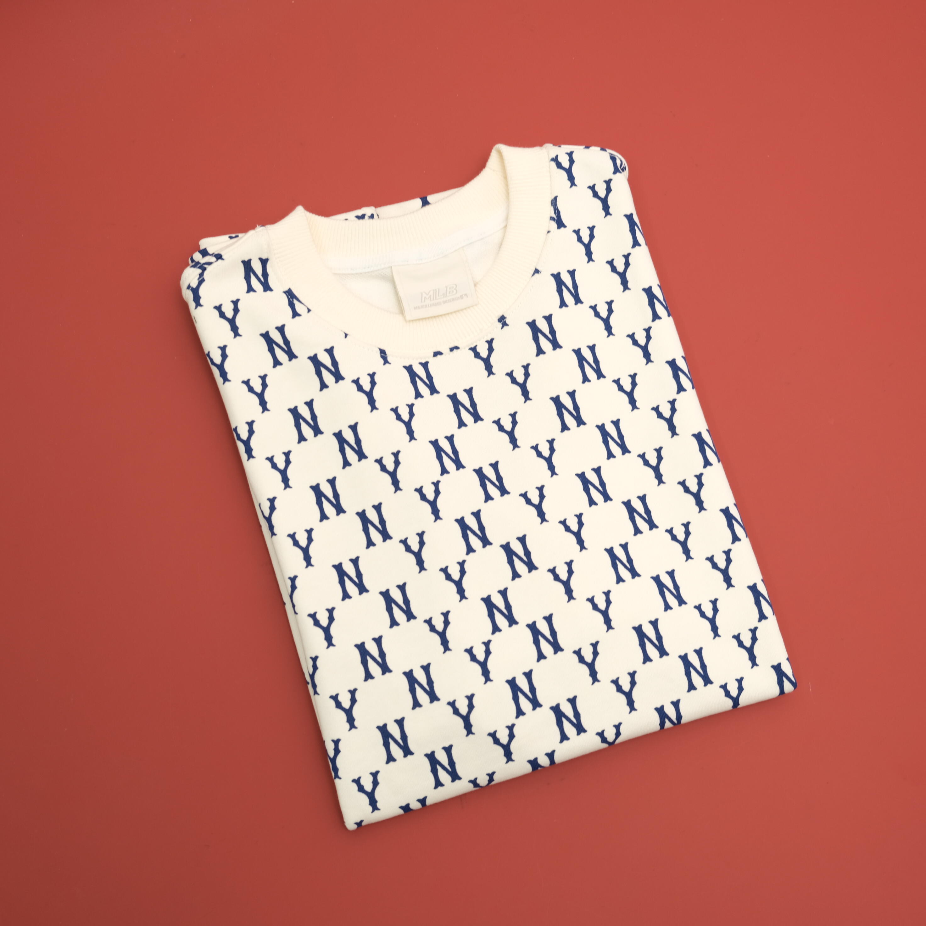 Áo Thun M.L.B Unisex Cho Nam Nữ Cổ Tròn Tay Ngắn Hoạ Tiết In Hoạ Tiết