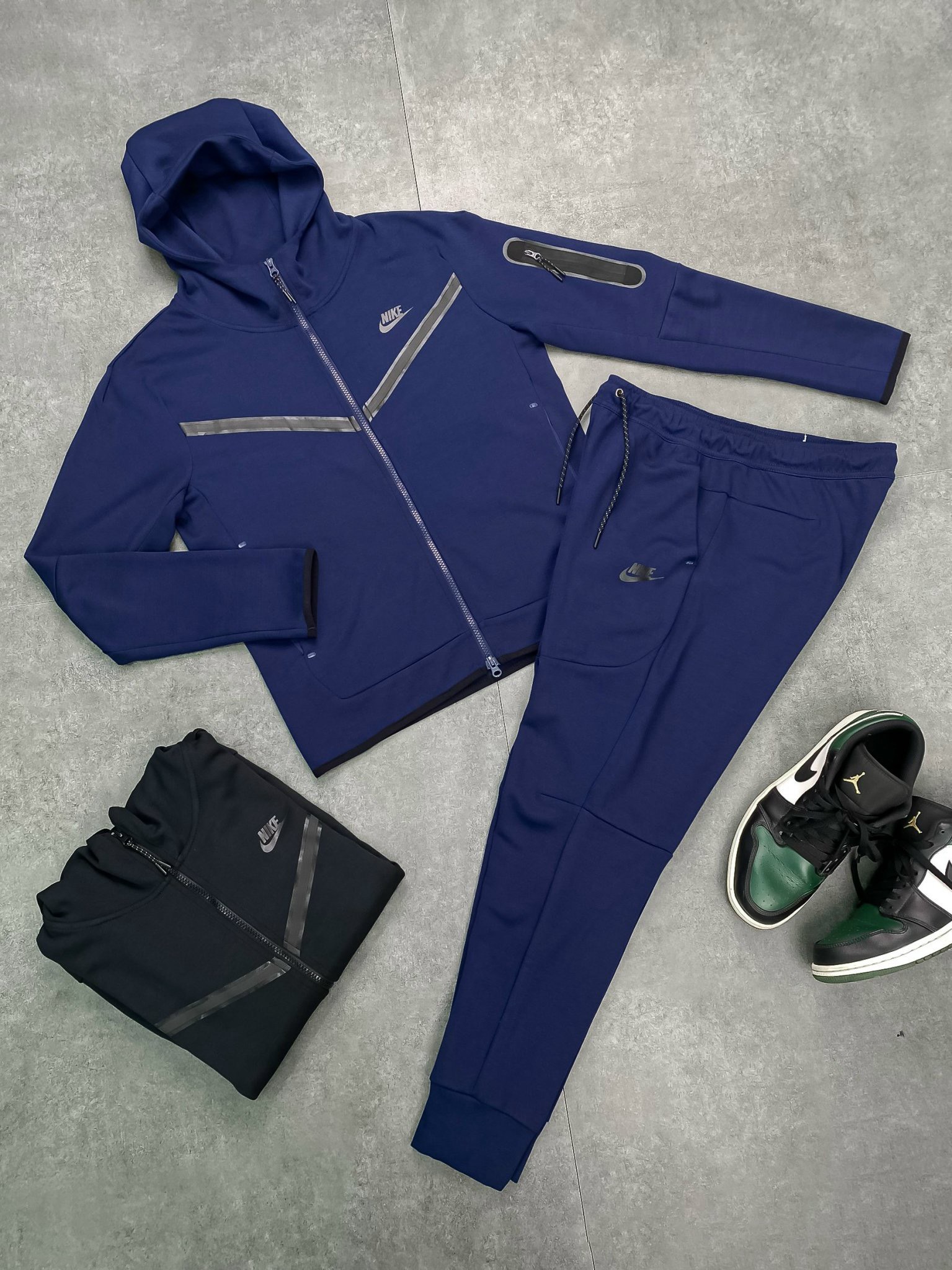 Bộ Quần Áo Thể Thao Nike Sportswear Tech Fleece Men's Full-Zip Hoodie - Navy