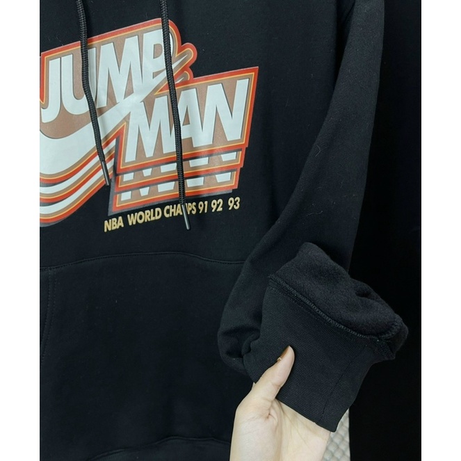 Bộ Quần Áo Thể Thao Mùa Đông Hoodie + Jogger Unisex Nam Nữ NK Air Jordan JumpMan Fleece