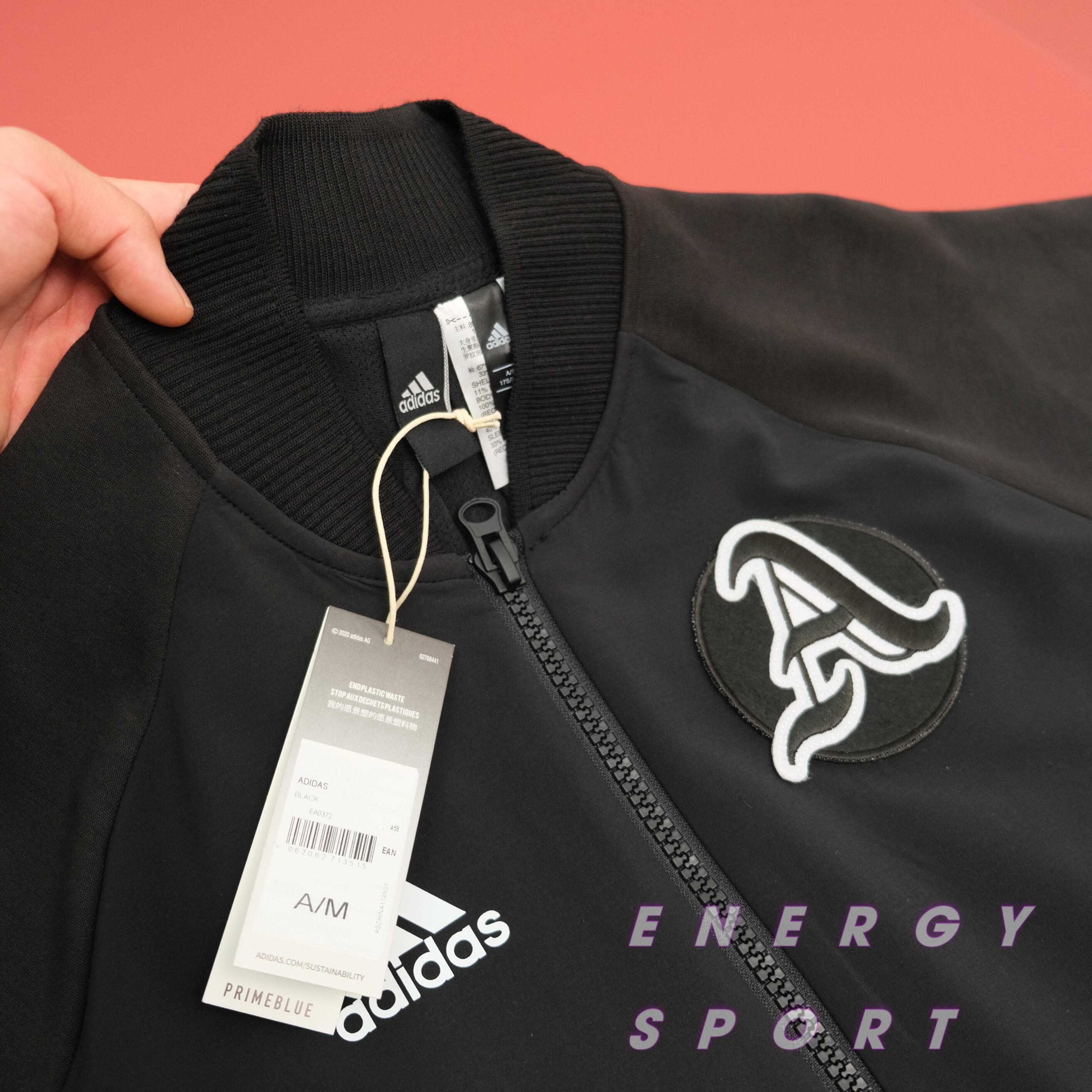 Áo Khoác Bomber Thể Thao Unisex Adidas VRCT Jacket Đen/Cam - EA0372