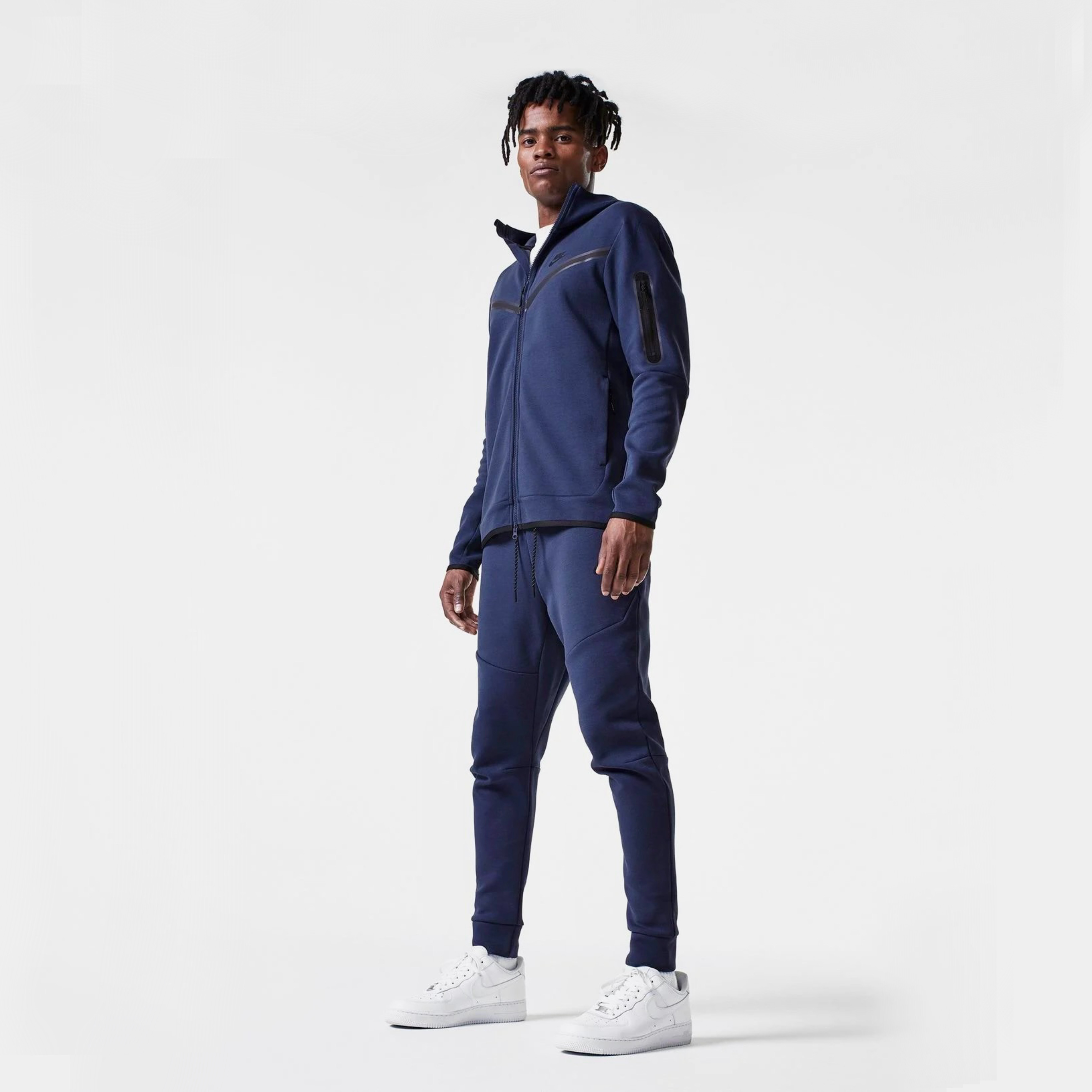 Bộ Quần Áo Thể Thao Nike Sportswear Tech Fleece Men's Full-Zip Hoodie - Navy