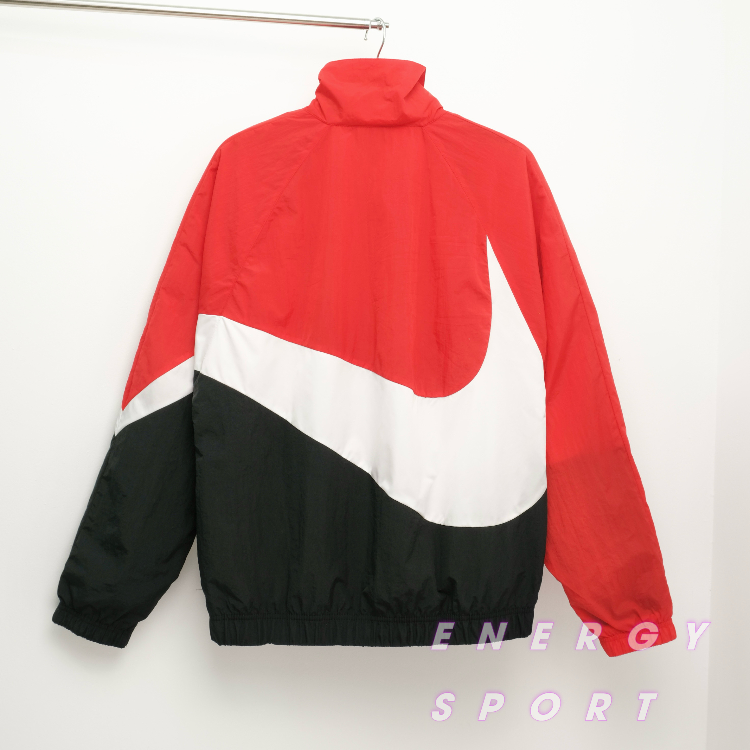 Áo Khoác Gió Unisex Cho Nam Nữ Nike Sportswear Big Swoosh Woven Jacket - Đỏ/Trắng