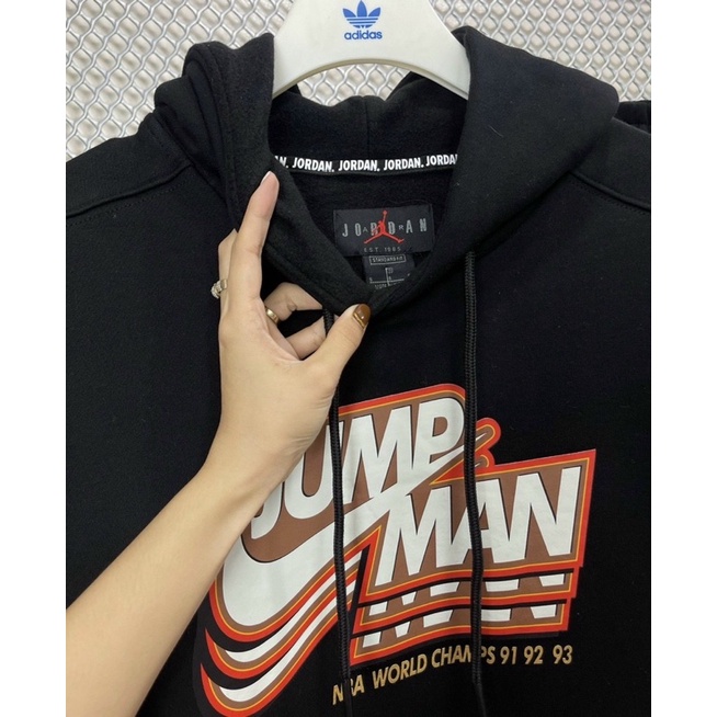 Bộ Quần Áo Thể Thao Mùa Đông Hoodie + Jogger Unisex Nam Nữ NK Air Jordan JumpMan Fleece