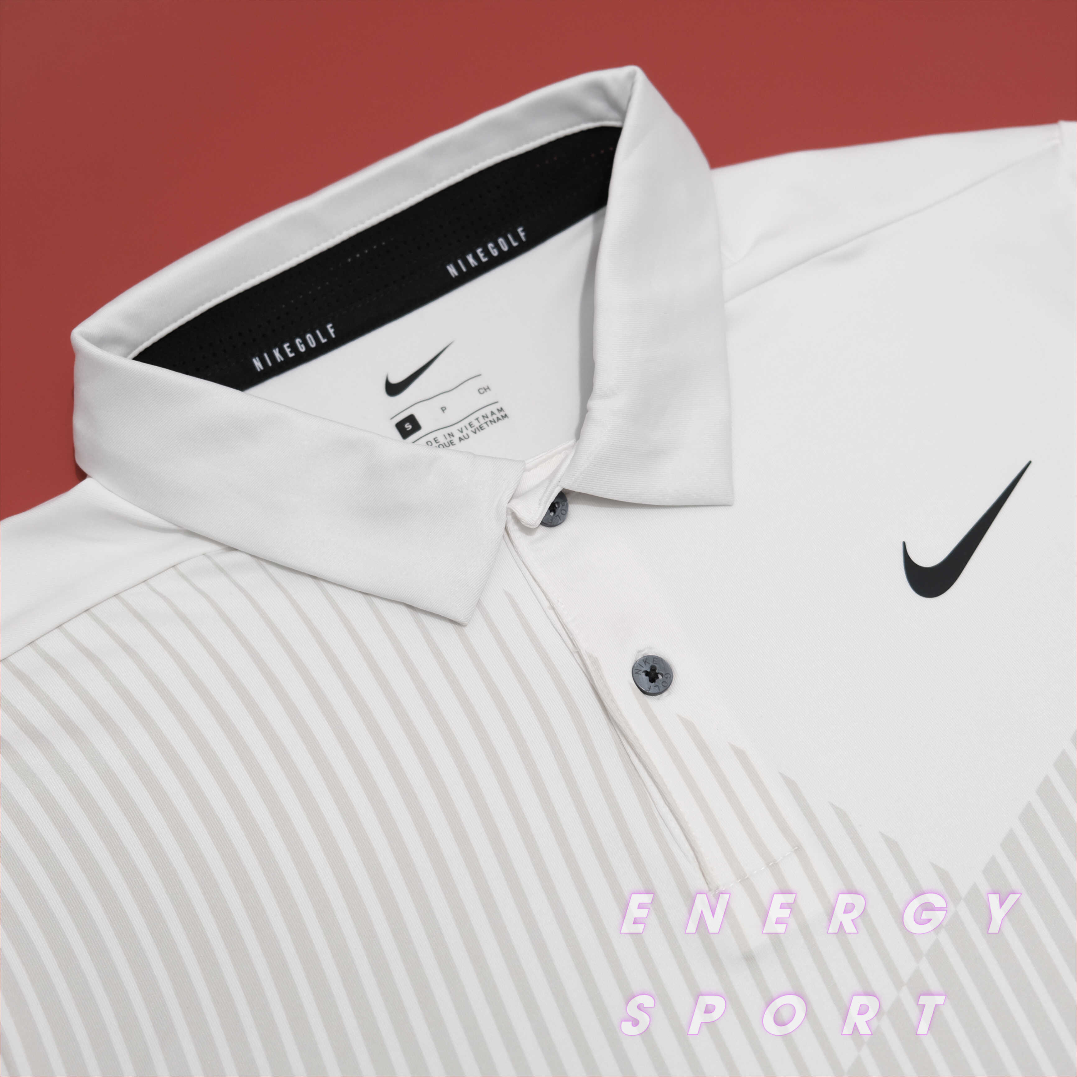 Áo Thun Polo Nam Nike Dri-Fit Vapor Print Golf - Trắng