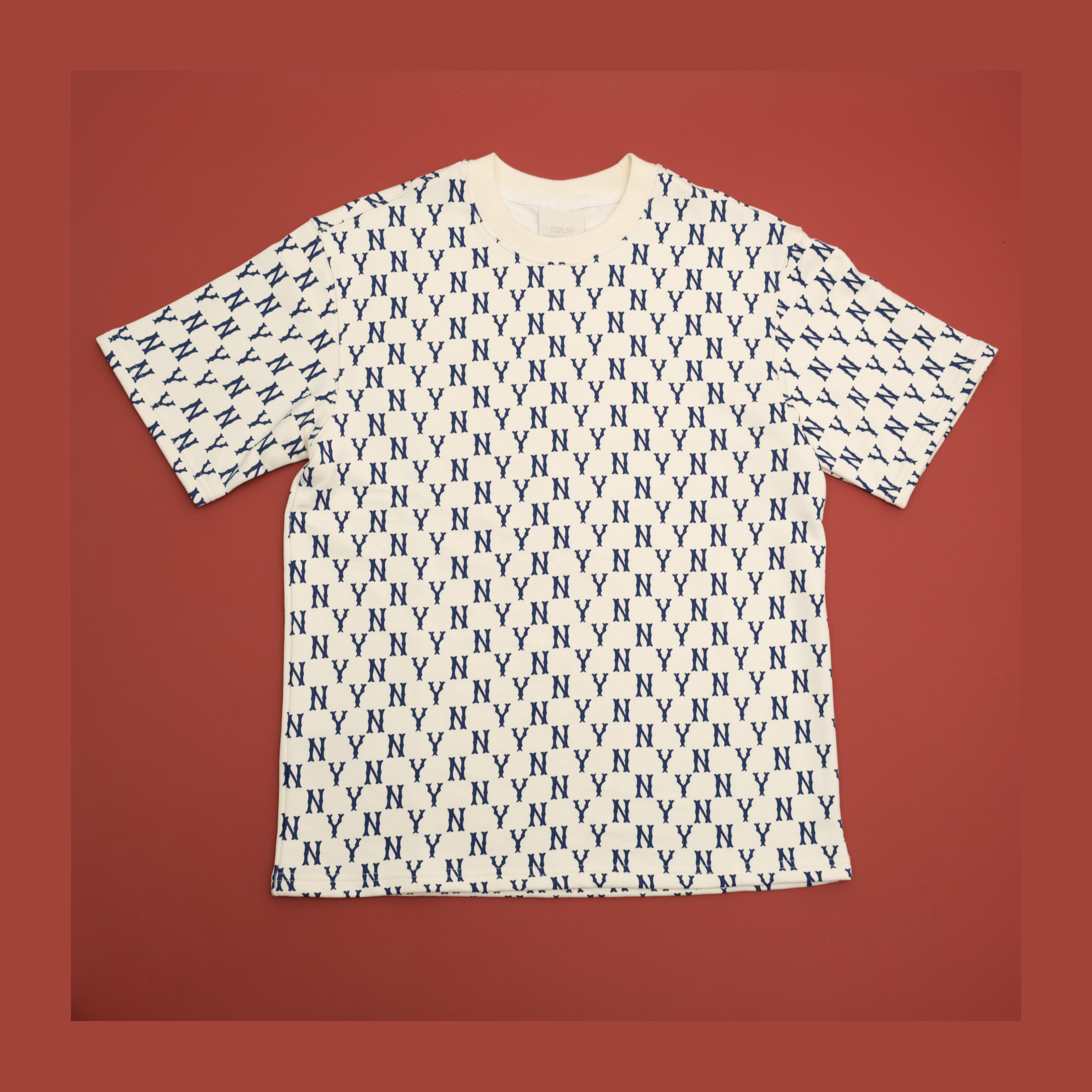 Áo Thun M.L.B Unisex Cho Nam Nữ Cổ Tròn Tay Ngắn Hoạ Tiết In Hoạ Tiết