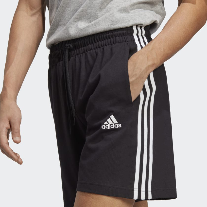 Quần Short Thể Thao Nam Adidas 3 Sọc Essentials - Đen