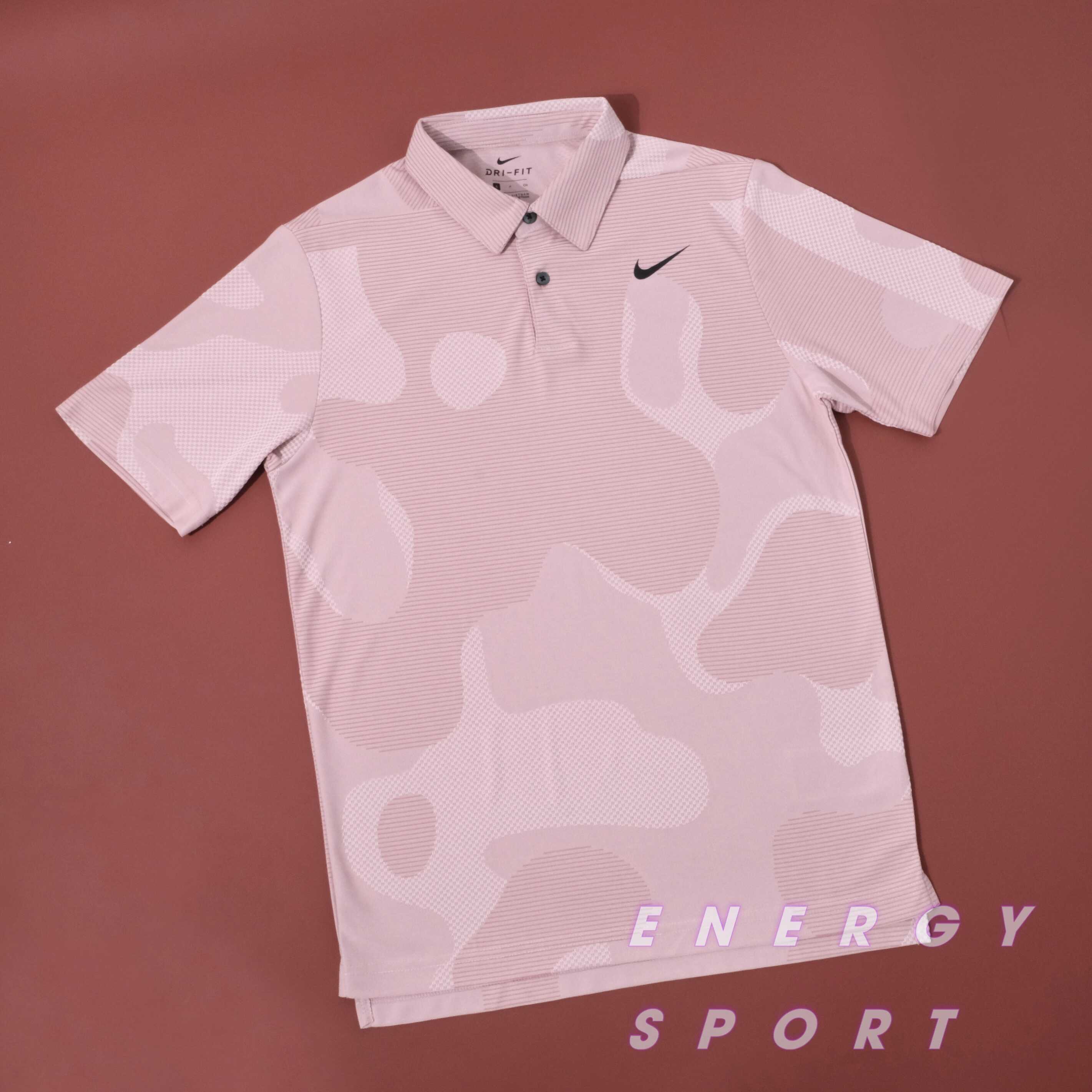 Áo Thun Polo Nam NK Dri-FIT ADV Tour Camo Golf - Hồng Phấn