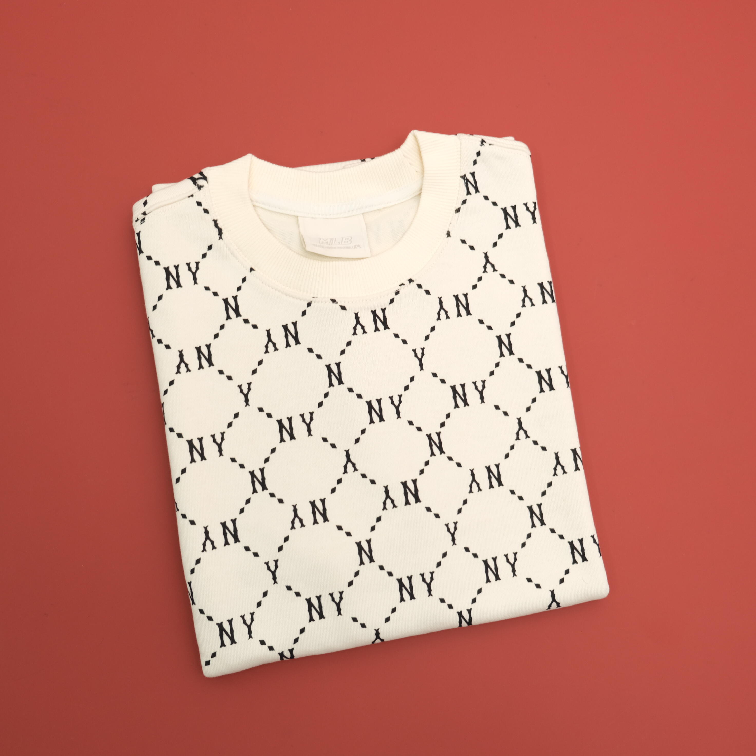 Áo Thun M.L.B Unisex Cho Nam Nữ Cổ Tròn Tay Ngắn Hoạ Tiết In Hoạ Tiết