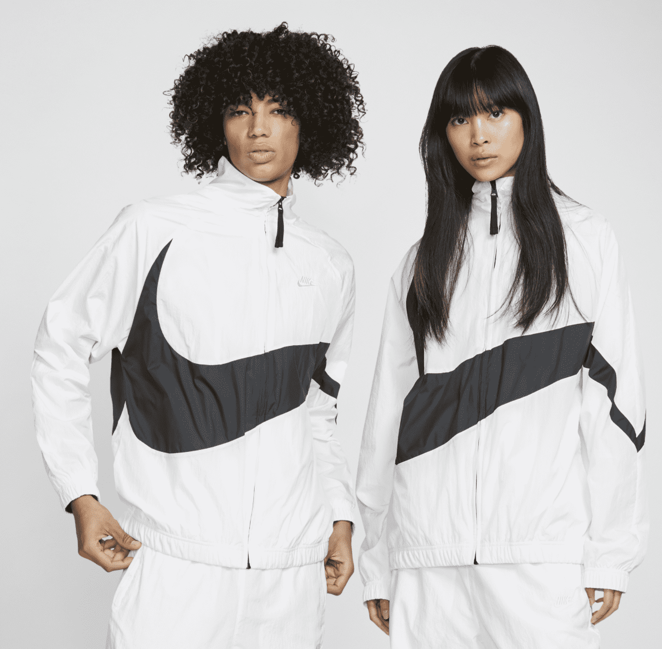 Áo Khoác Gió Unisex Cho Nam Nữ Nike Sportswear Big Swoosh Woven Jacket - Trắng
