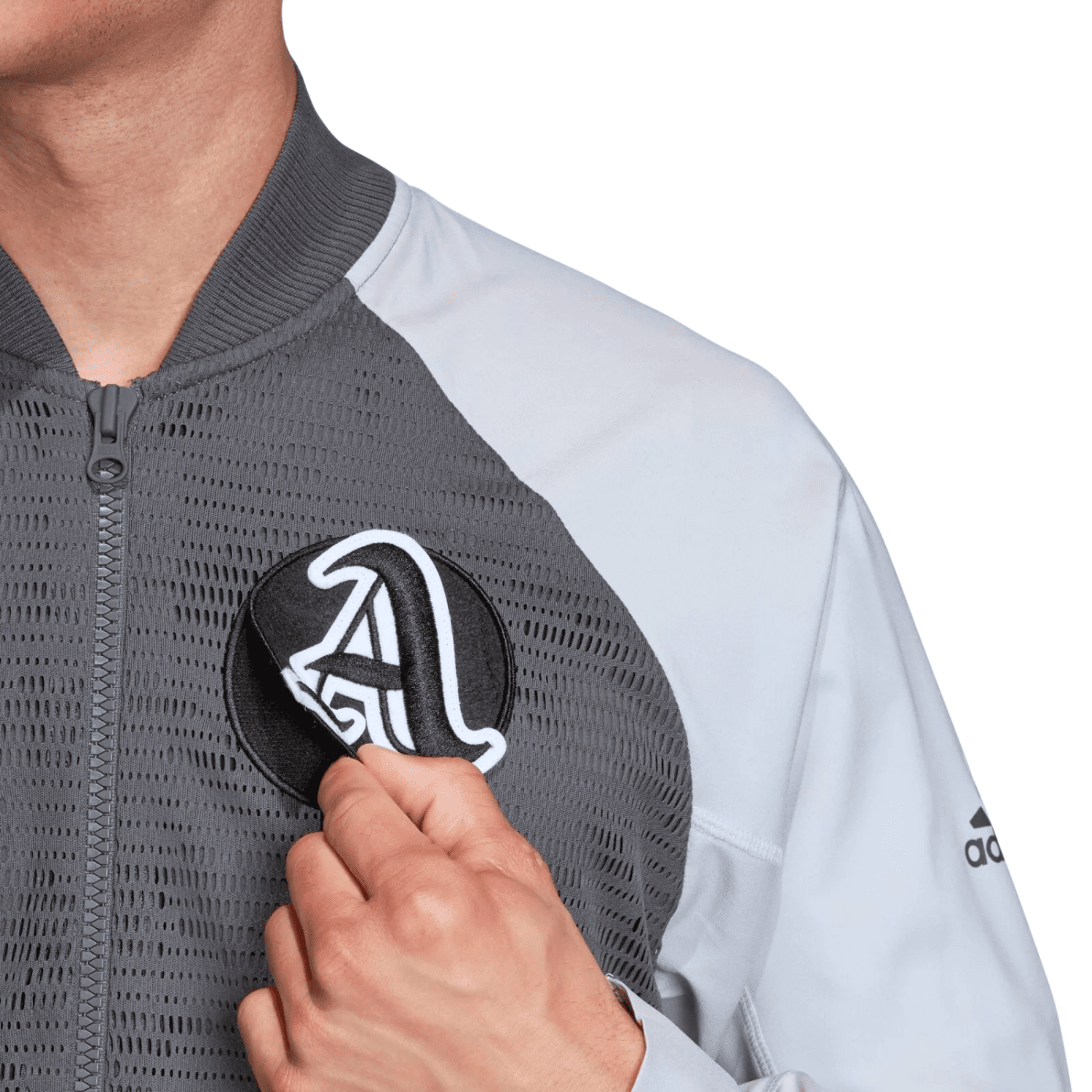 Áo Khoác Bomber Thể Thao Adidas VRCT Primeblue Xám - FB8121