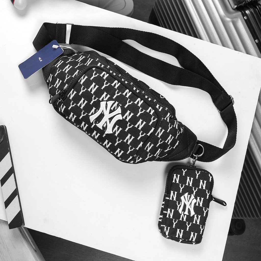 Túi Đeo Chéo - Đeo Hông Thời Trang Hot Trend MLB Monogram Hip Sack New York Yankees Black
