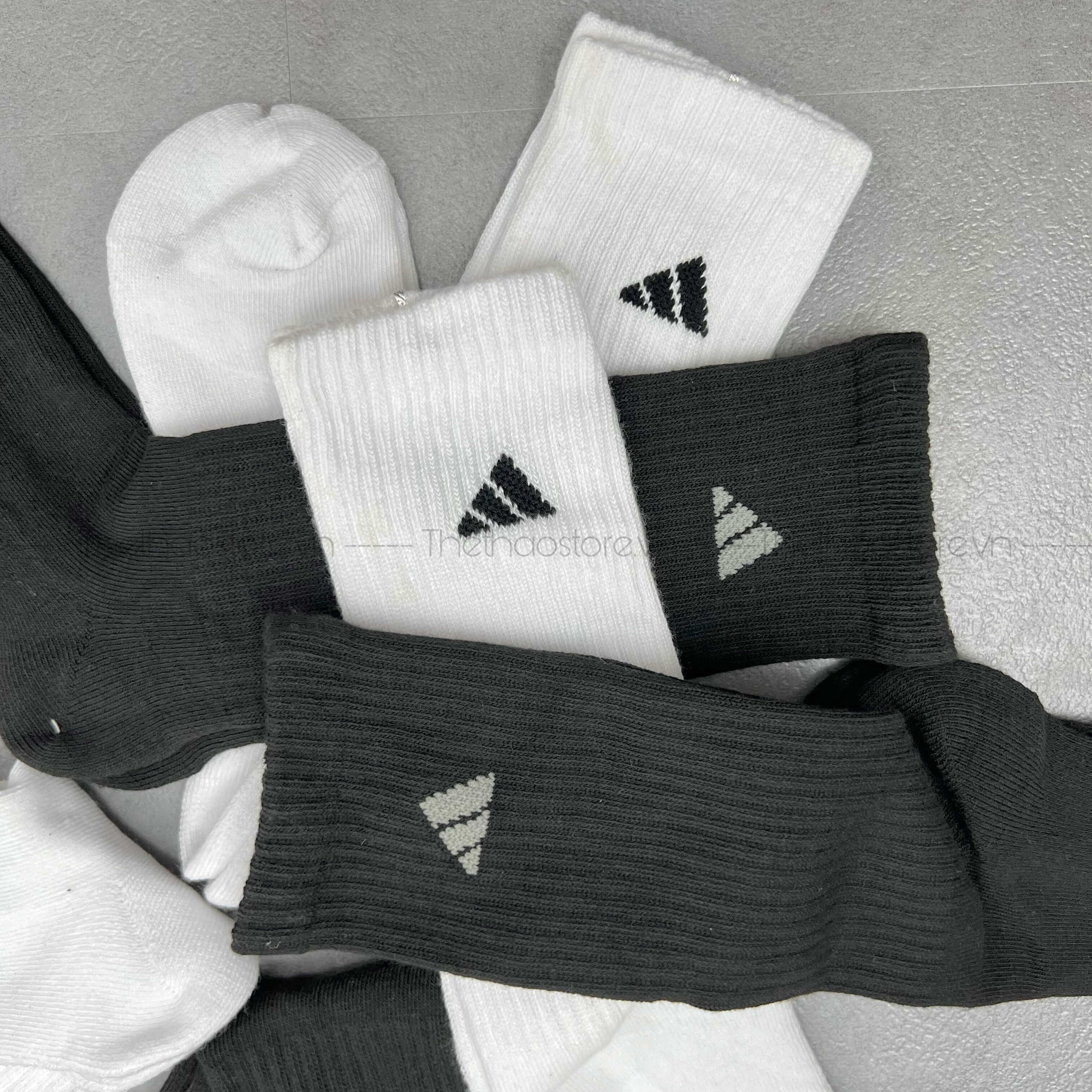 Vớ/ Tất Adidas Cổ Cao Athletic Cushioned Crew Socks (2 Màu Trắng - Đen)