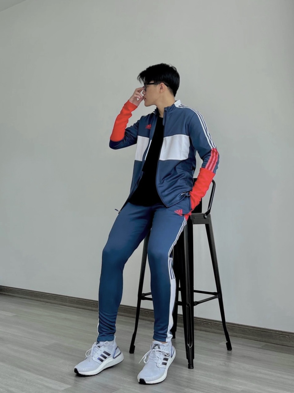 Bộ Quần Áo Thể Thao Adidas Men's Tiro Track - Navy/red