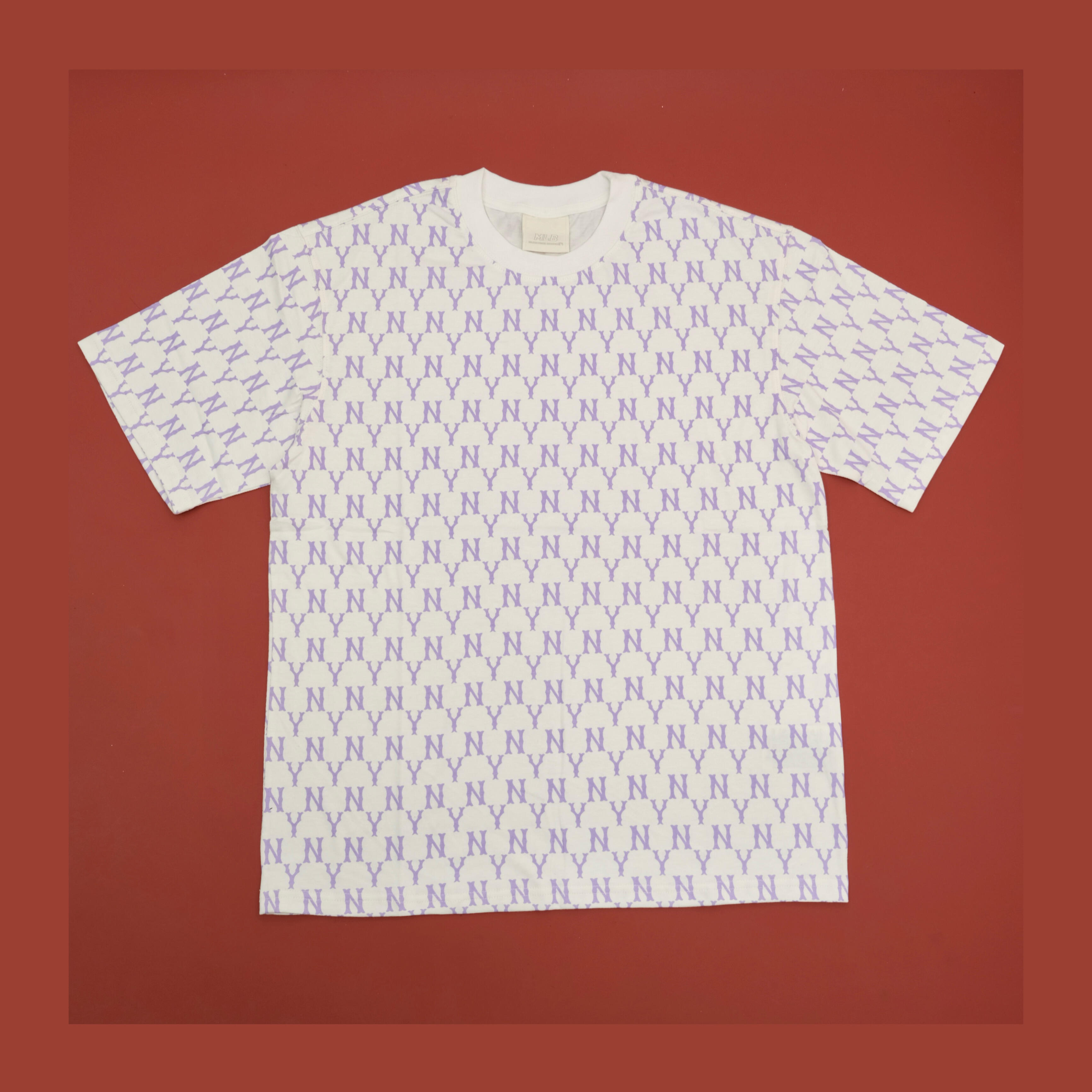 Áo Thun M.L.B Unisex Cho Nam Nữ Cổ Tròn Tay Ngắn Hoạ Tiết In Hoạ Tiết