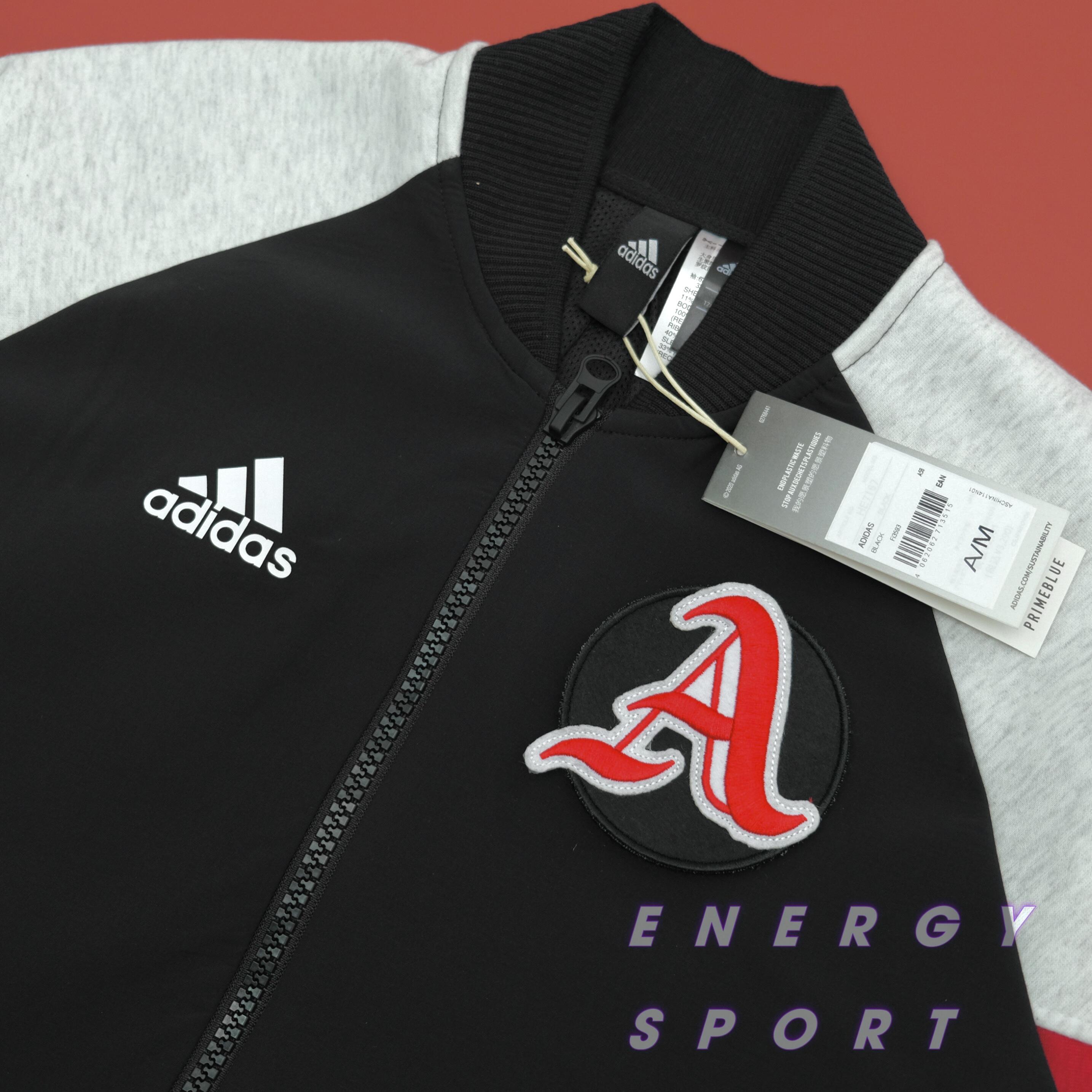 Áo Khoác Bomber Thể Thao Unisex Adidas VRCT Jacket Xám/Đỏ - FL3593