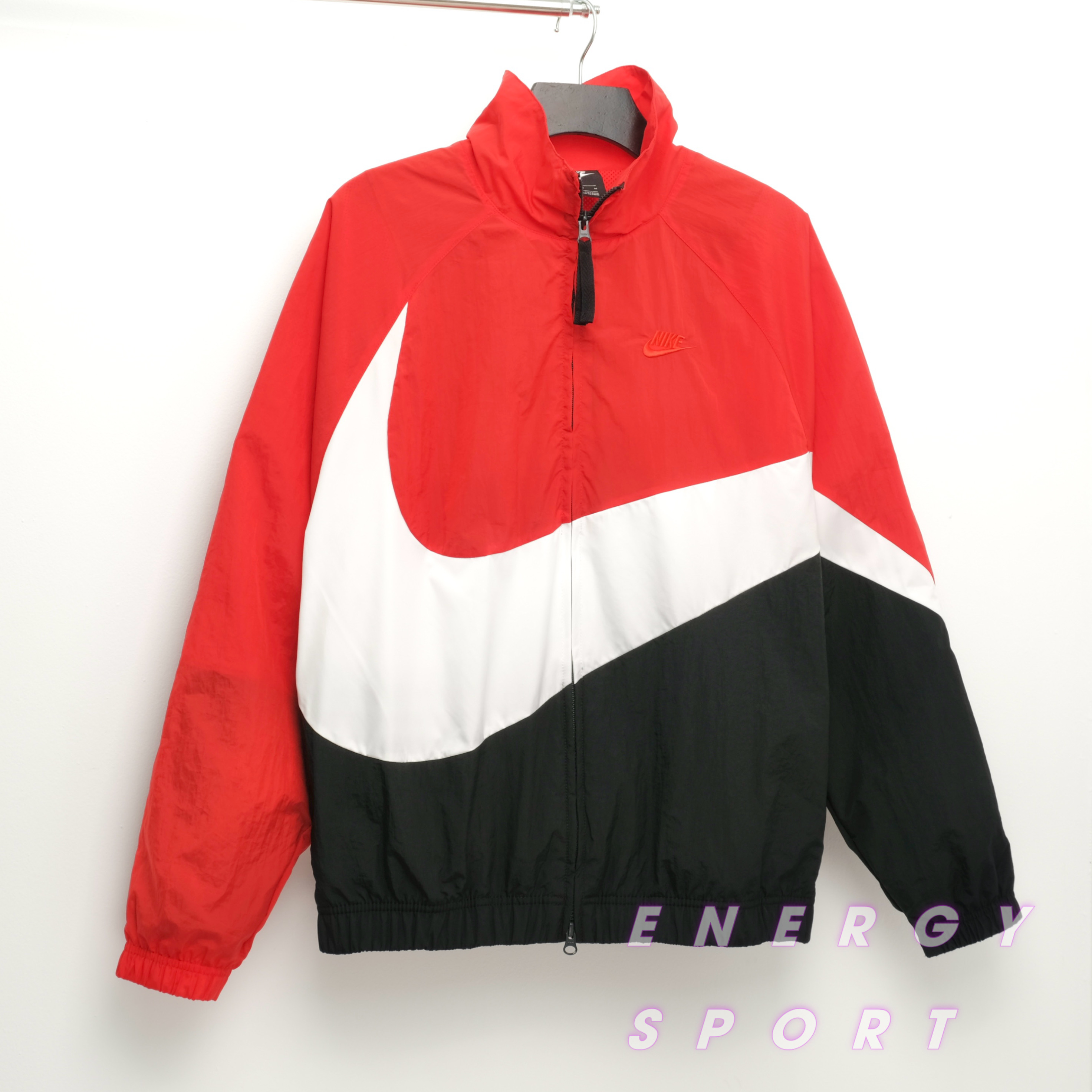 Áo Khoác Gió Unisex Cho Nam Nữ Nike Sportswear Big Swoosh Woven Jacket - Đỏ/Trắng