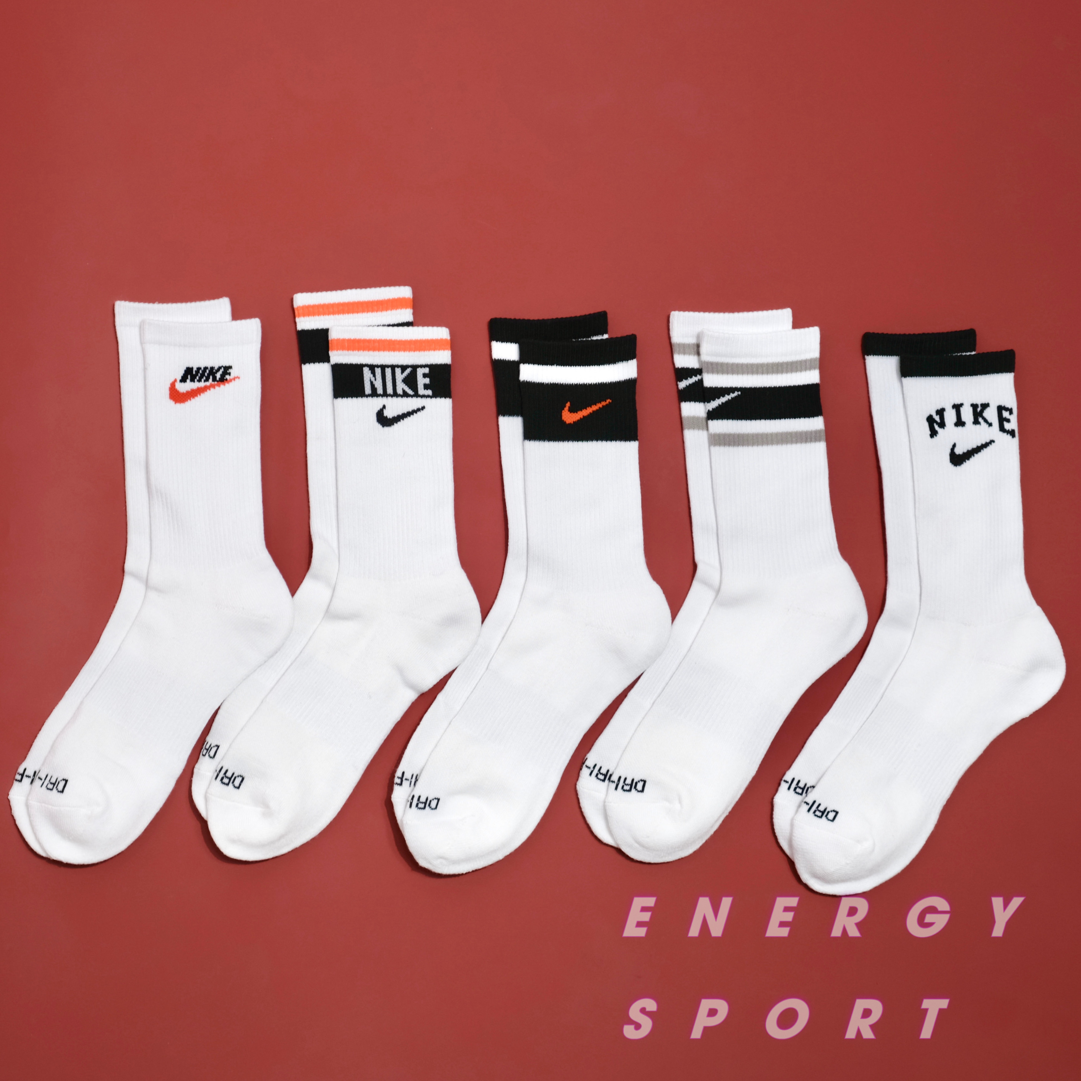 Tất Nike Dri-FIT Everyday Plus Cushioned combo 5 đôi
