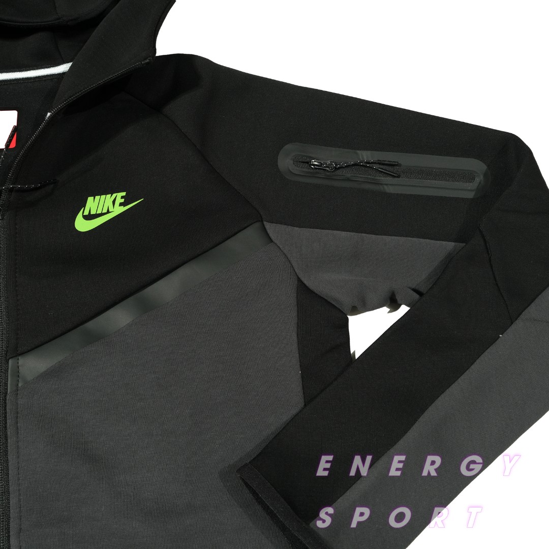 Áo Khoác Thể Thao Nike Tech Fleece - ĐEN GHI