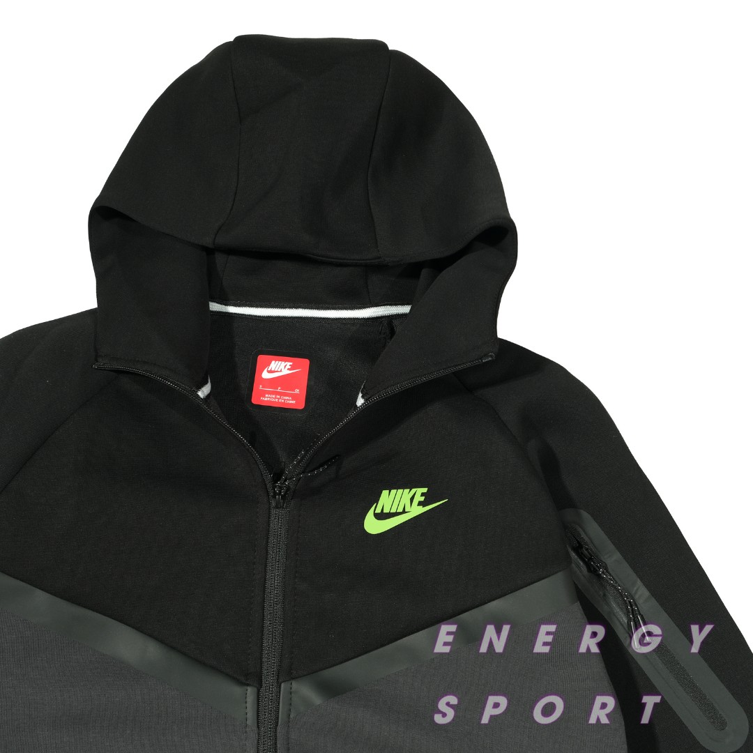 Áo Khoác Thể Thao Nike Tech Fleece - ĐEN GHI