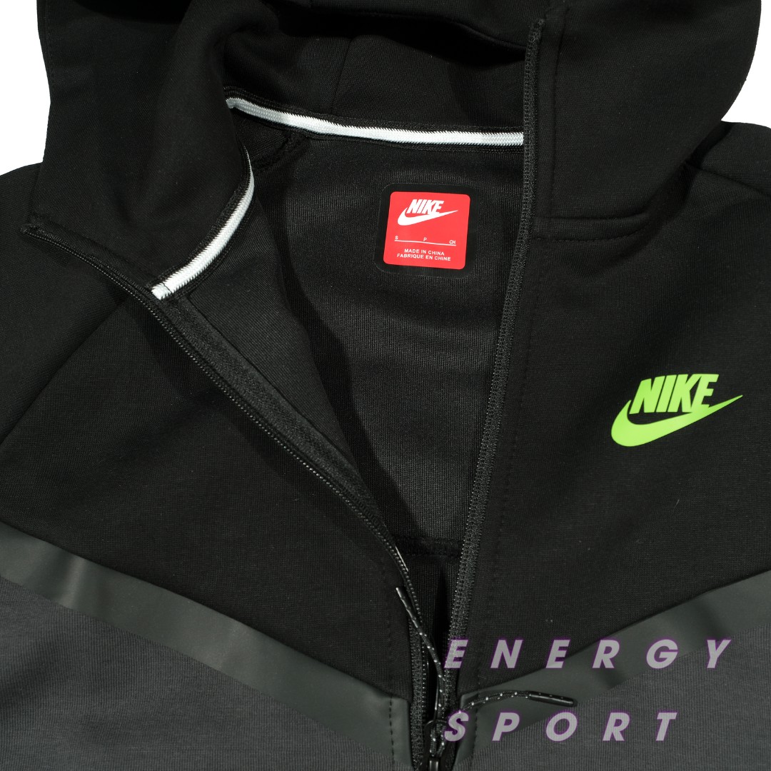 Áo Khoác Thể Thao Nike Tech Fleece - ĐEN GHI