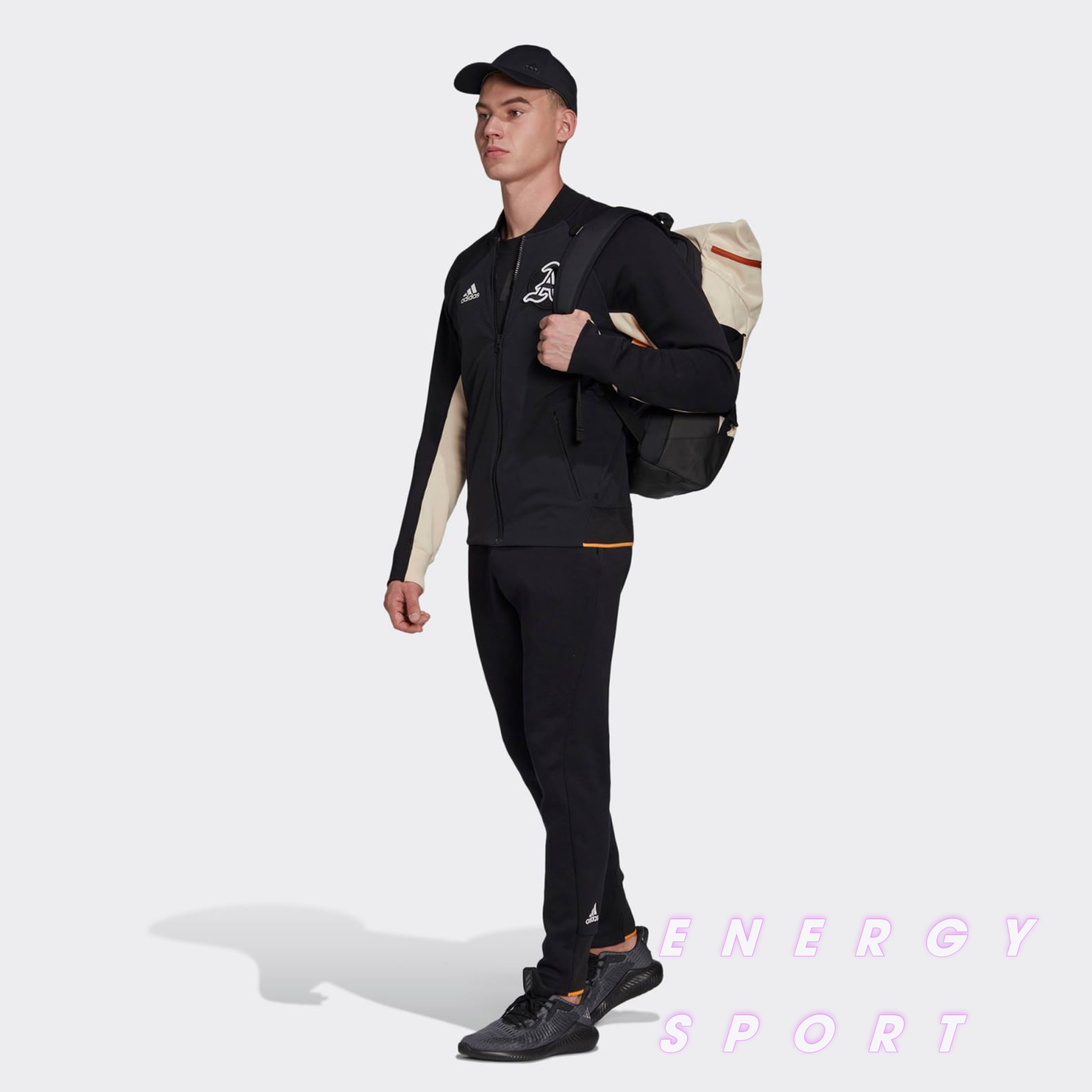 Áo Khoác Bomber Thể Thao Unisex Adidas VRCT Jacket Đen/Cam - EA0372