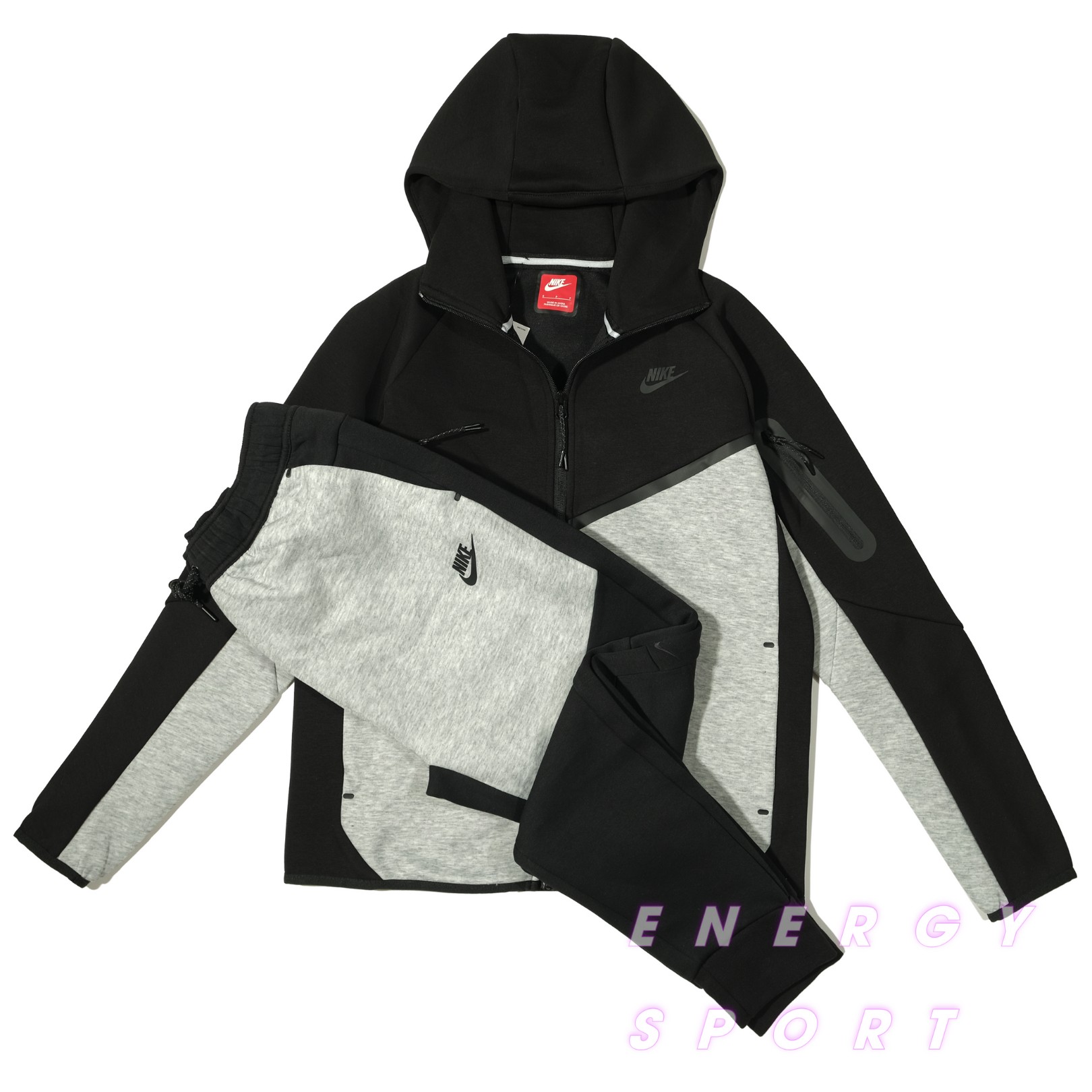 Quần Áo Thể Thao Nike Tech Fleece - ĐEN XÁM