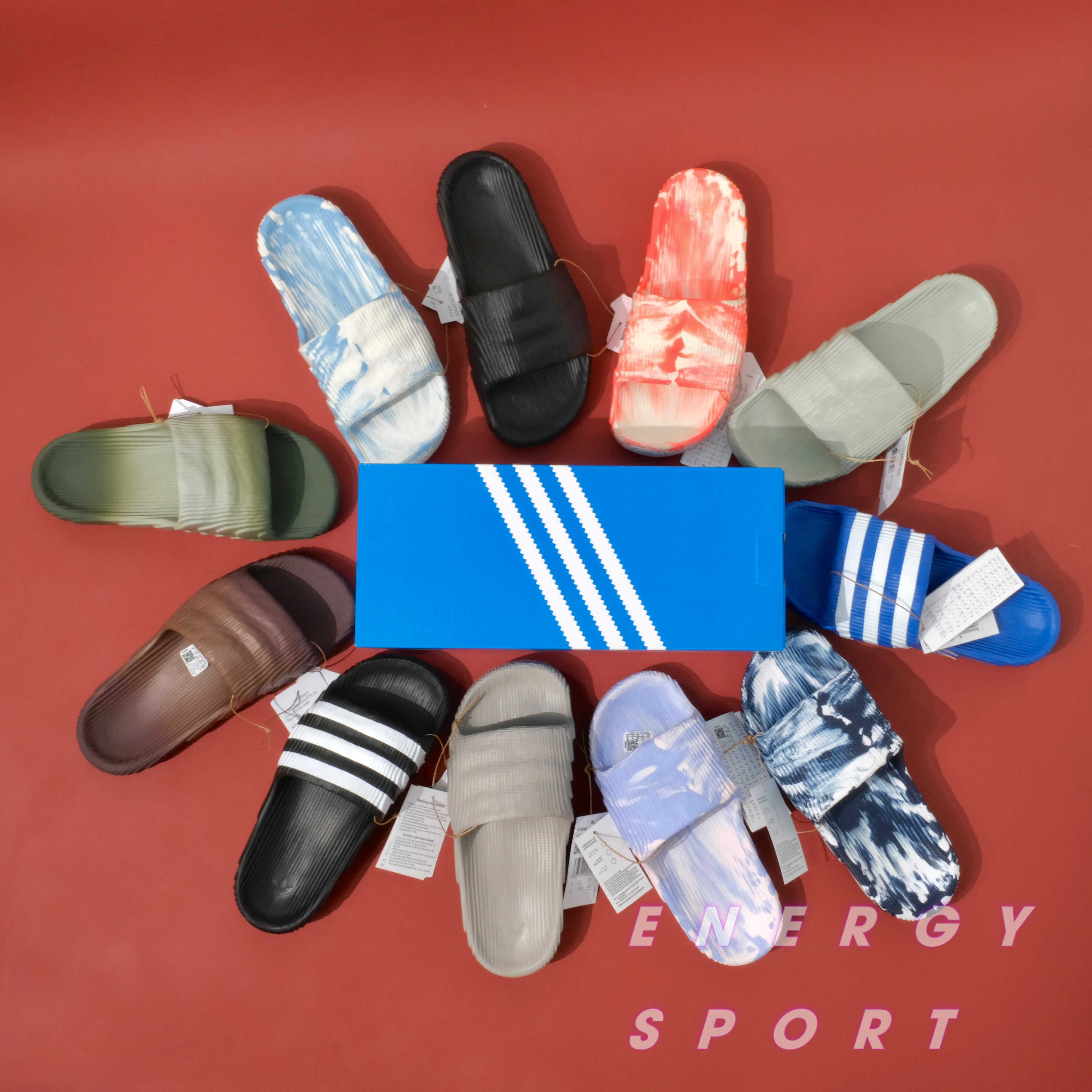 Hộp/Box Dép Adidas Slides + Giấy Gói