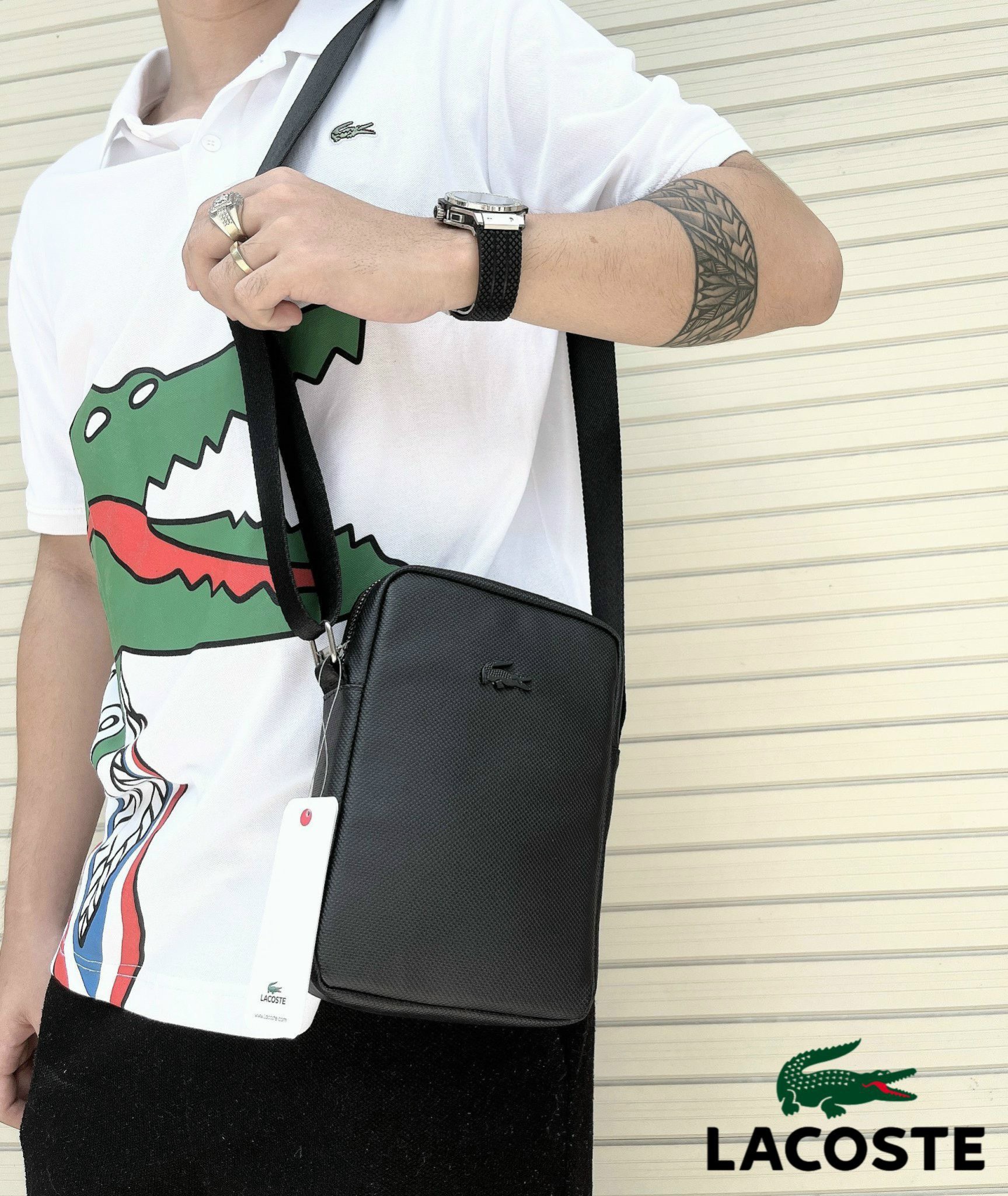 Túi Đeo Chéo Thời Trang Lacoste Chantaco Contrast Branded Crossover Bag