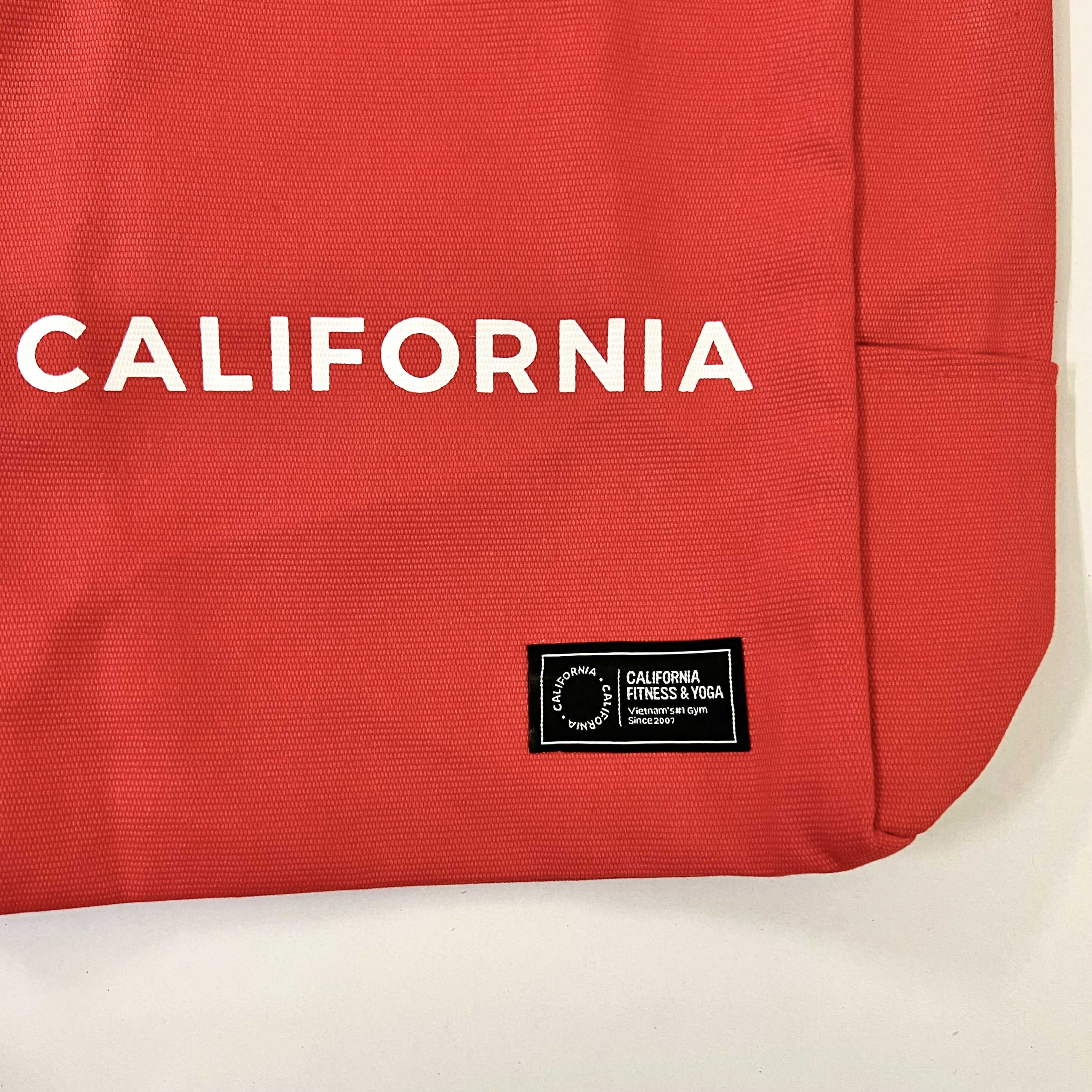 Túi Tote Tiện Ích - Du Lịch - Gym California Bản Đặc Biệt 2 Màu Đỏ - Trắng