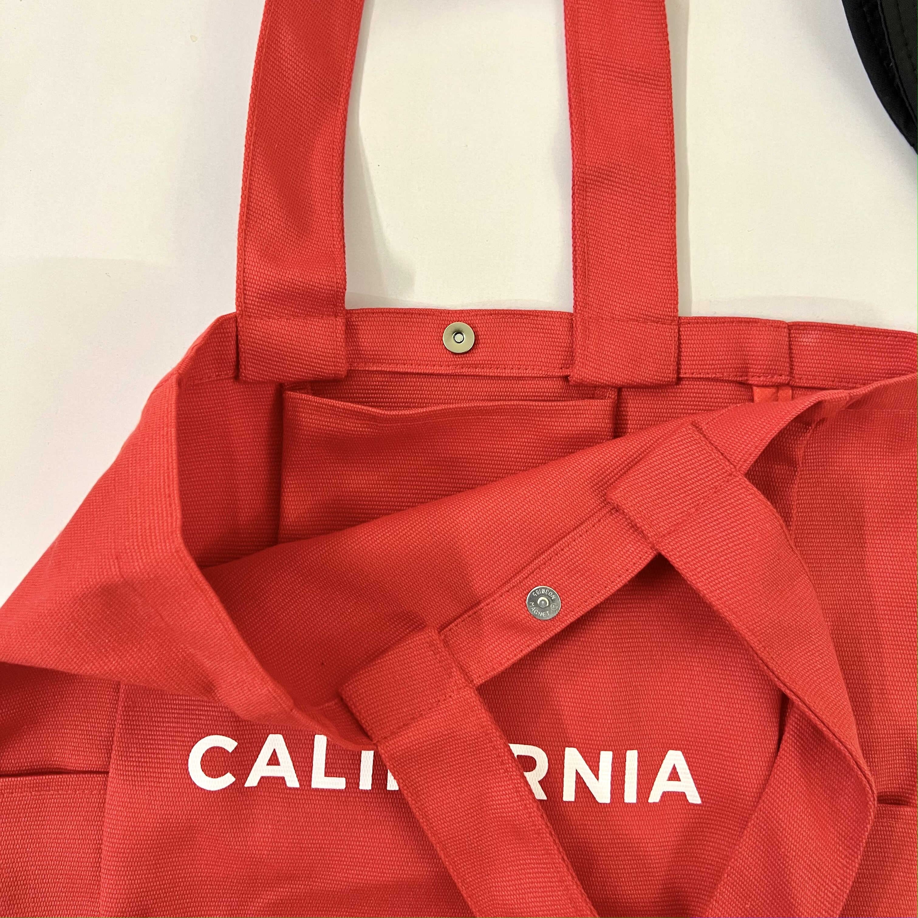 Túi Tote Tiện Ích - Du Lịch - Gym California Bản Đặc Biệt 2 Màu Đỏ - Trắng