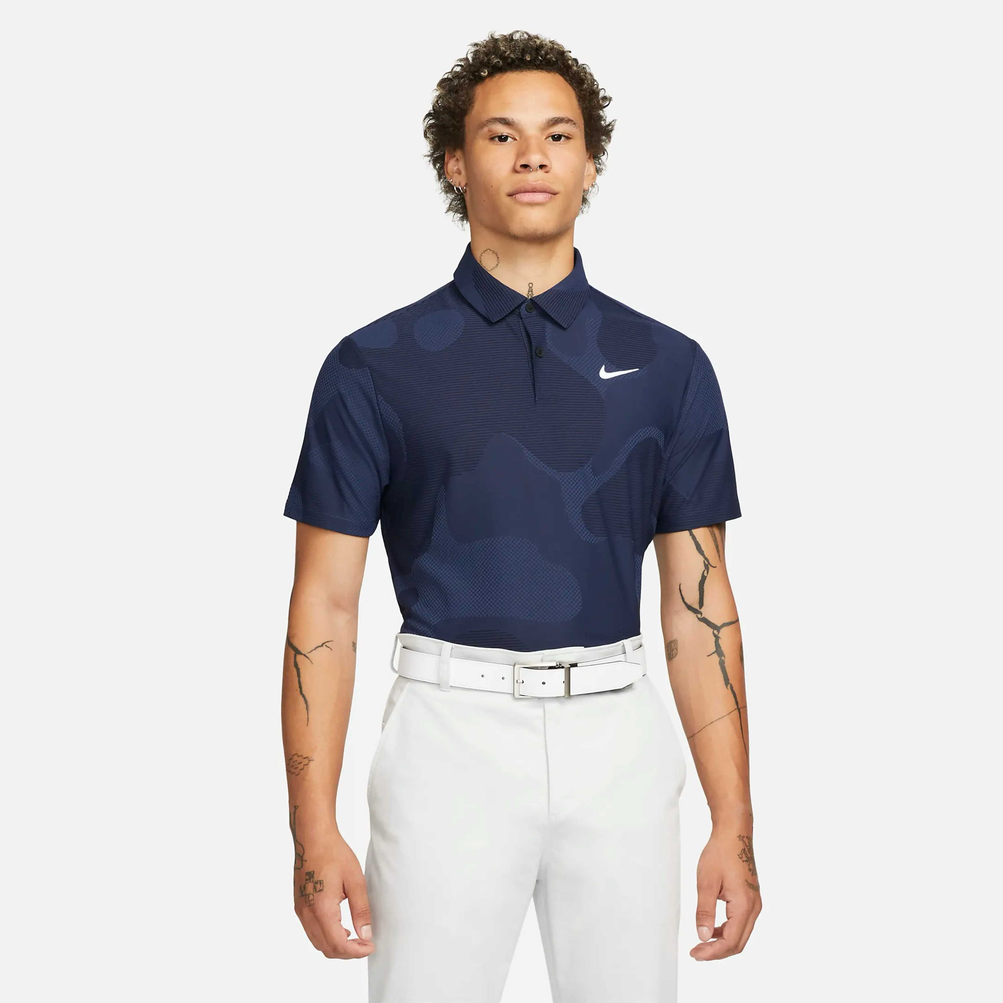 Áo Thun Polo Thể Thao Nam Nike Dri-FIT ADV Tour Camo Golf - Navy