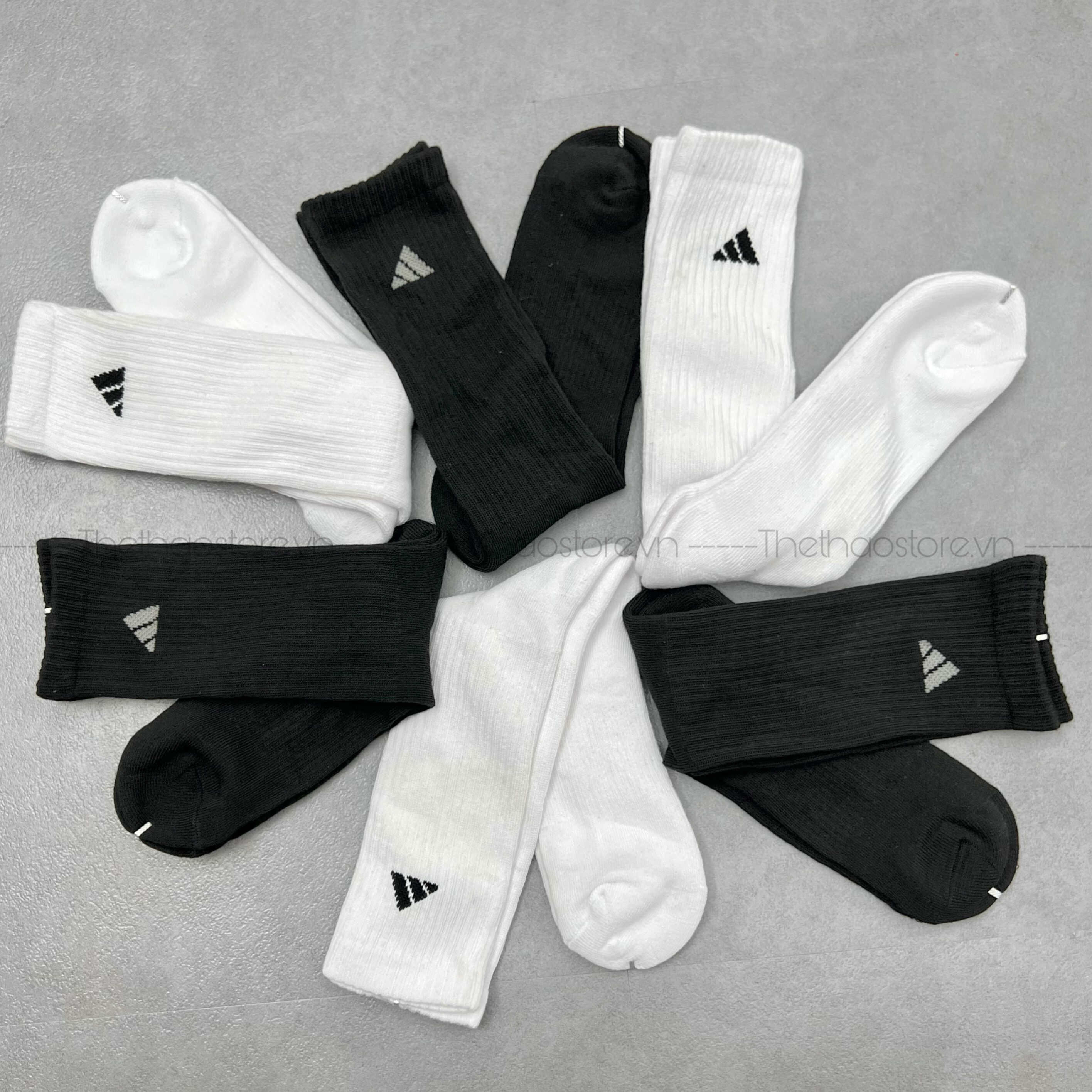 Vớ/ Tất Adidas Cổ Cao Athletic Cushioned Crew Socks (2 Màu Trắng - Đen)
