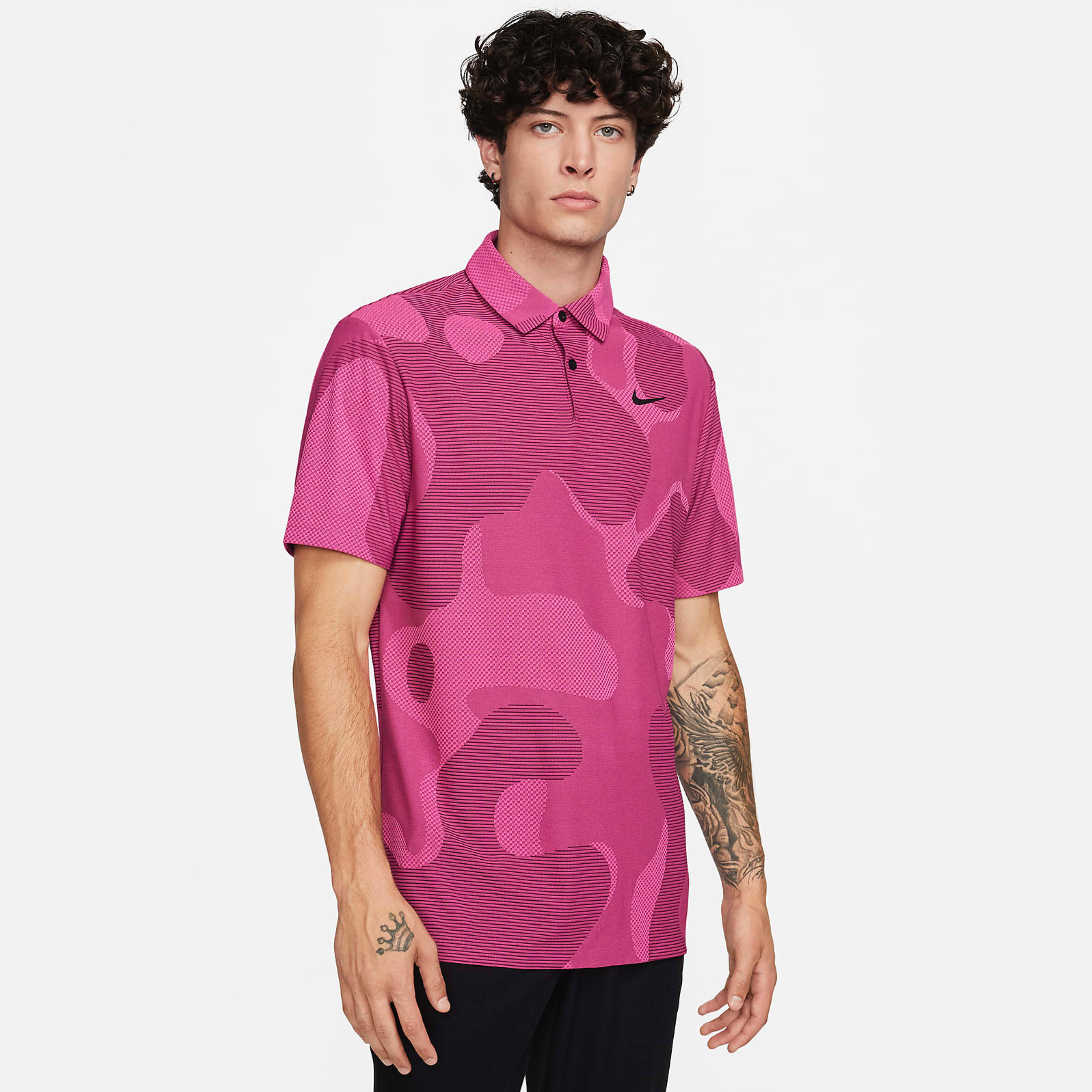 Áo Thun Polo Thể Thao Nam Nike Dri-FIT ADV Tour Camo Golf - Hồng