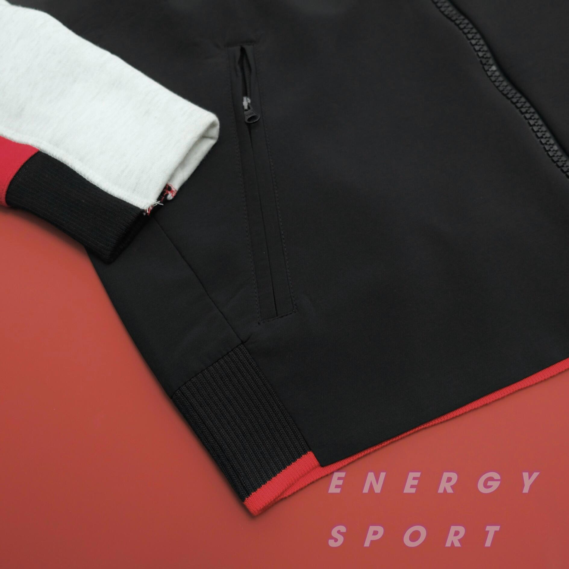 Áo Khoác Bomber Thể Thao Unisex Adidas VRCT Jacket Xám/Đỏ - FL3593