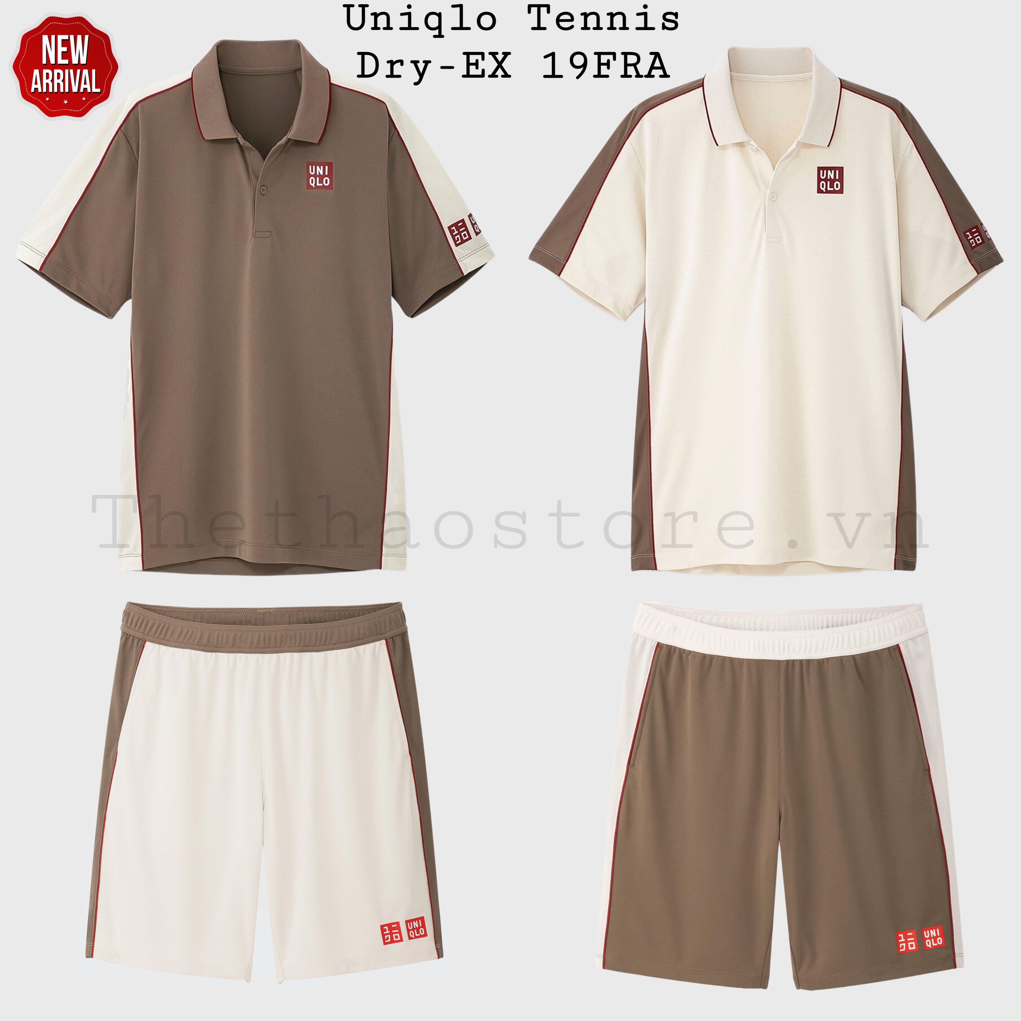 Bộ Quần Áo Thể Thao Tennis Uniqlo Roger Federer Doha Open