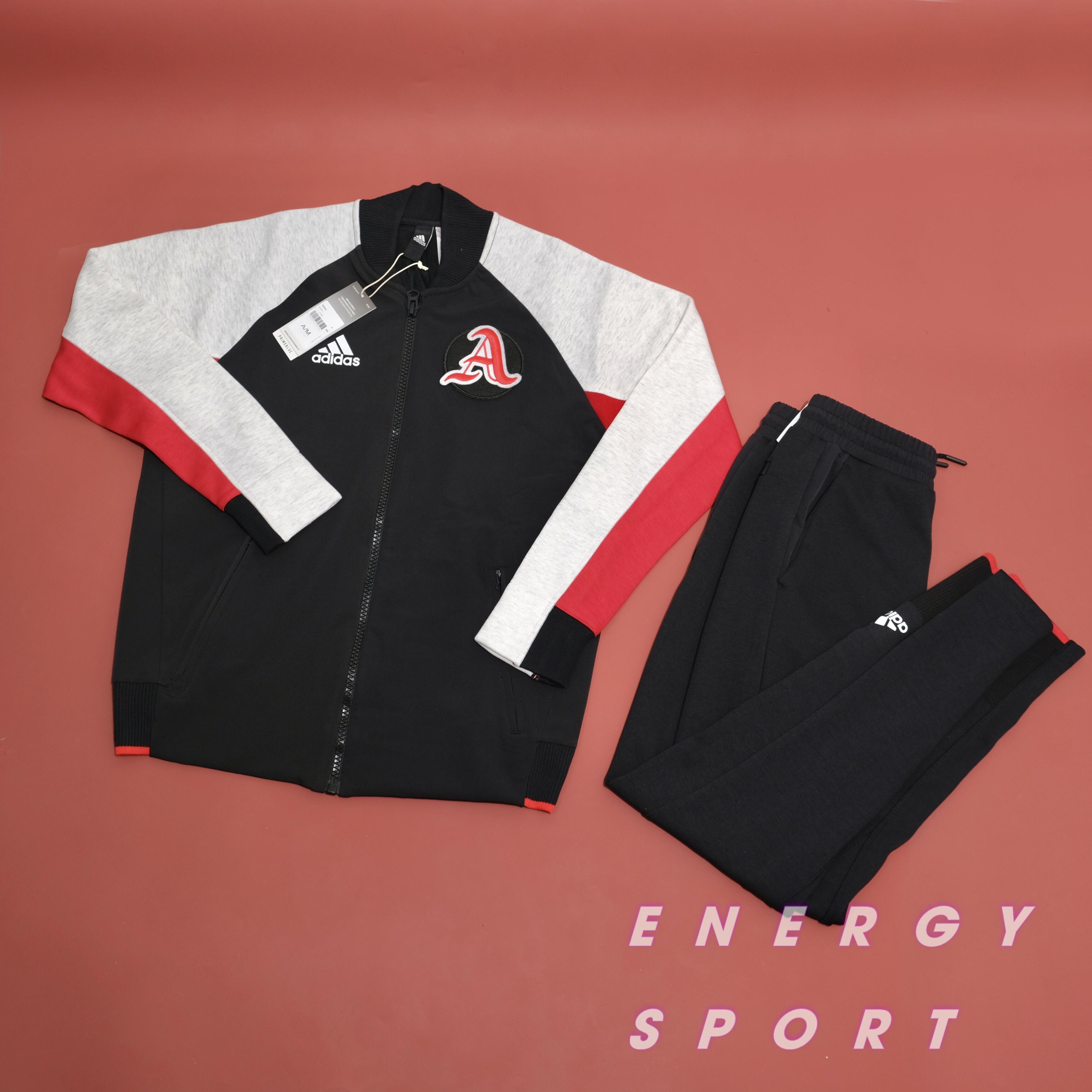 Áo Khoác Bomber Thể Thao Unisex Adidas VRCT Jacket Xám/Đỏ - FL3593